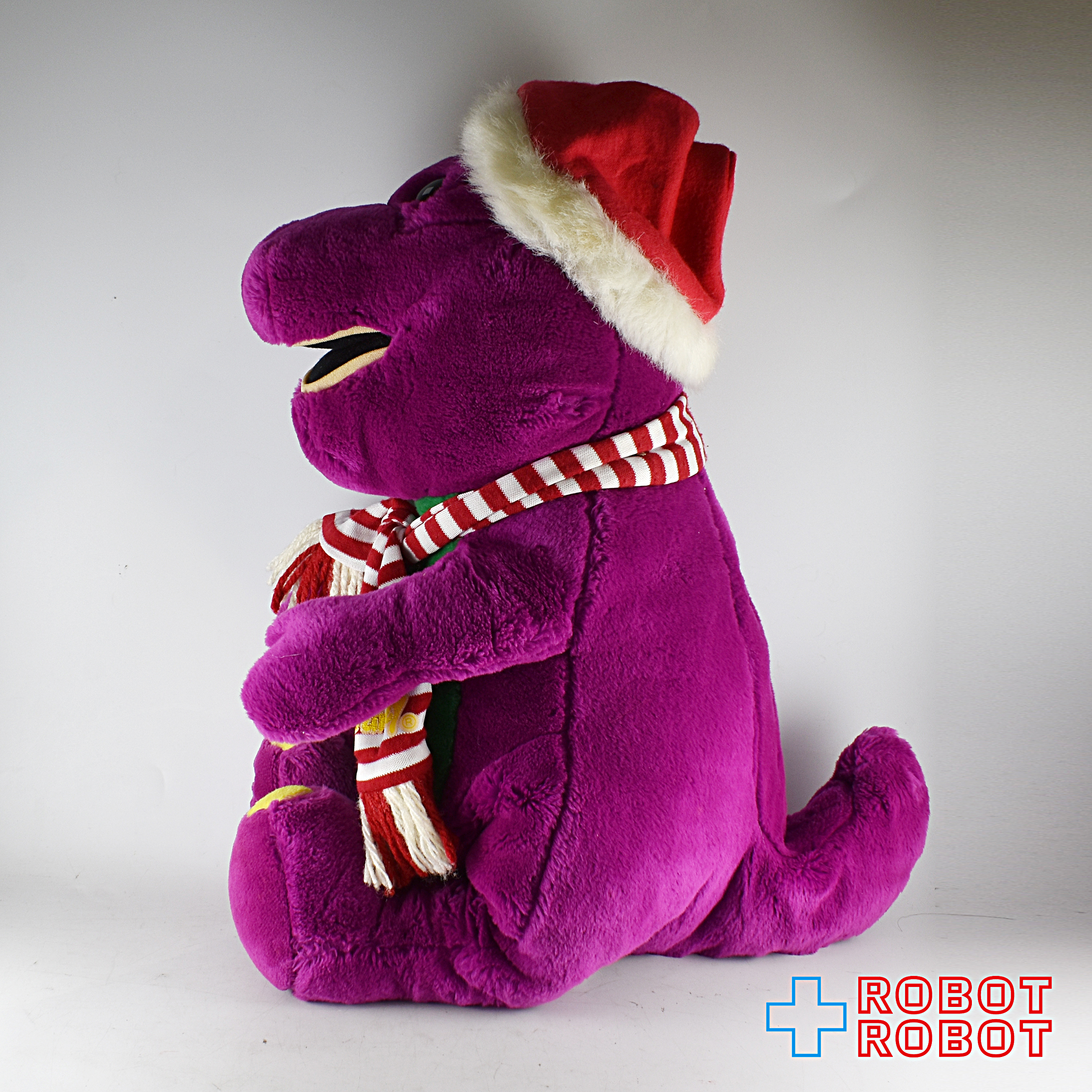 紫の恐竜バーニー クリスマス ぬいぐるみ人形 42センチ 入荷写真