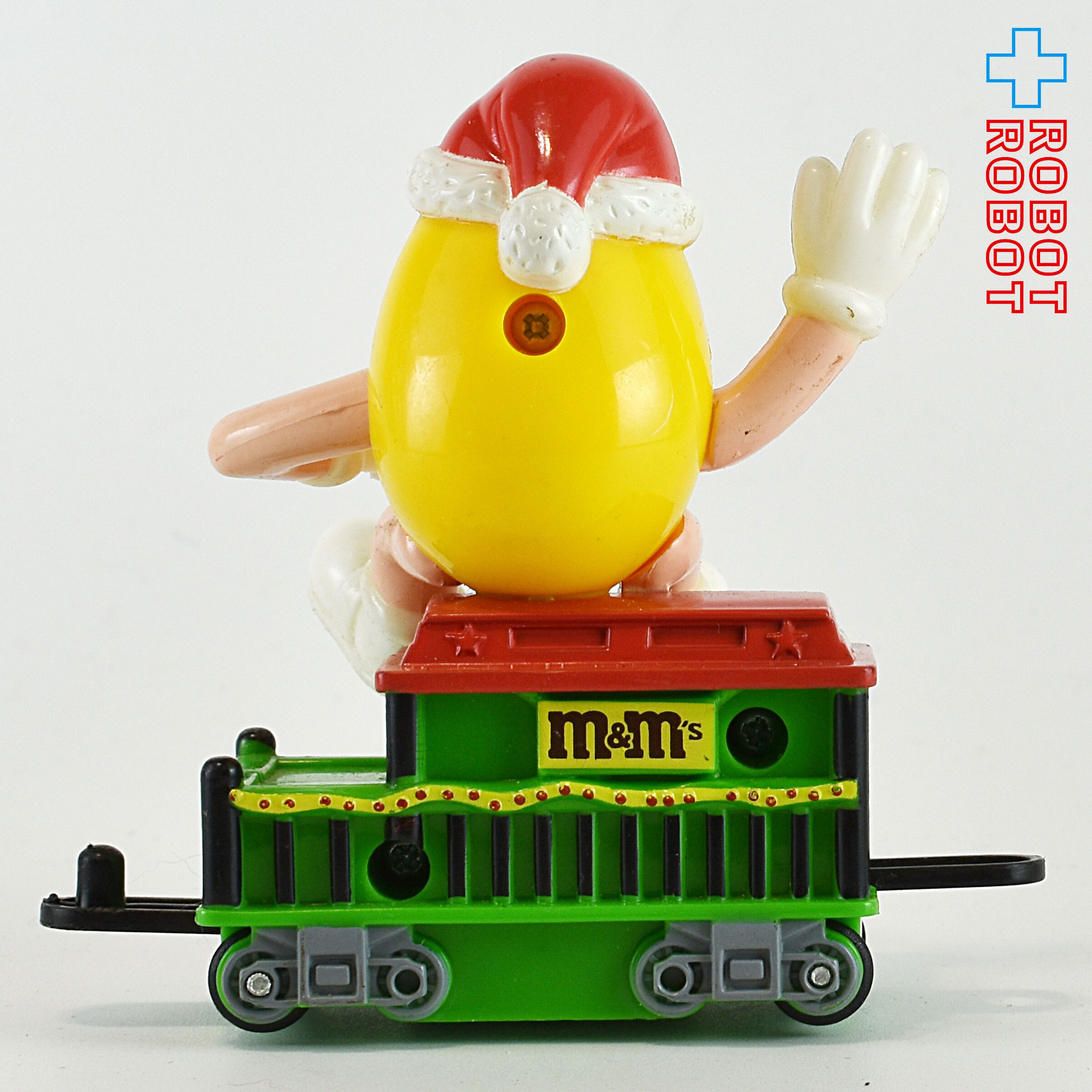 M&M's 2005 クリスマス・トレイン・トッパー サンタハット ピーナッツイエロー 車掌車グリーン 企業物 入荷写真