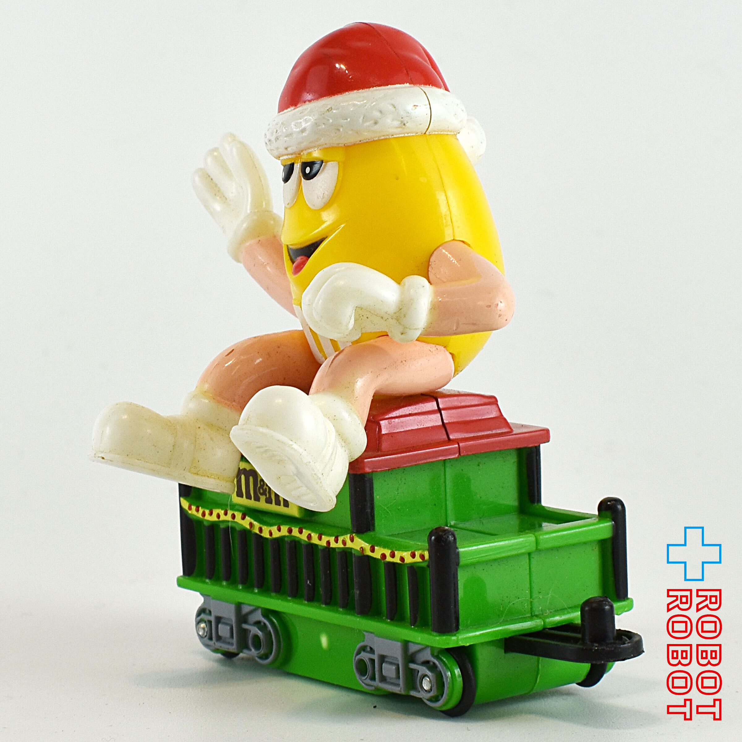 M&M's 2005 クリスマス・トレイン・トッパー サンタハット ピーナッツイエロー 車掌車グリーン 企業物 入荷写真