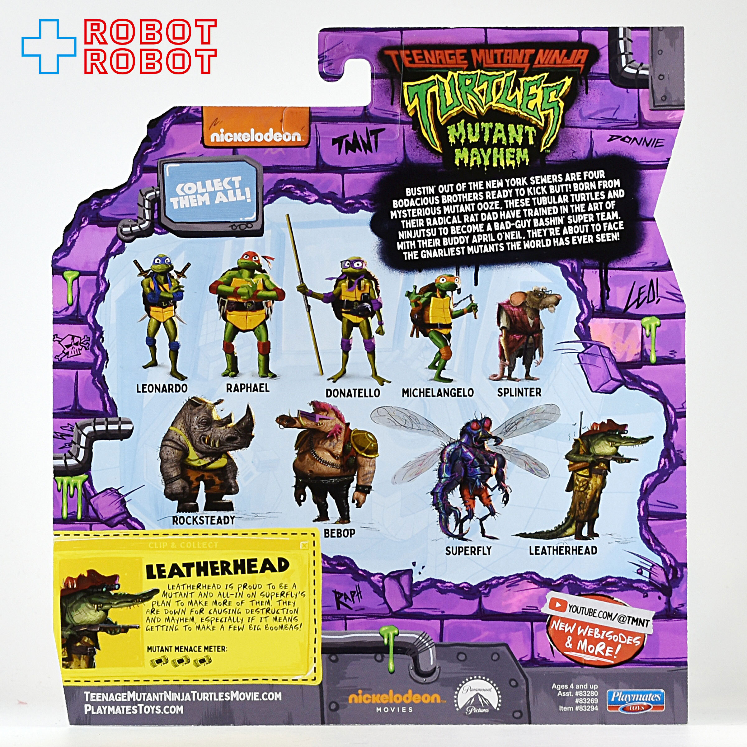プレイメイツ タートルズ ミュータント・パニック！TMNTレザーヘッド 5インチ ベーシックフィギュア 未開封 入荷写真