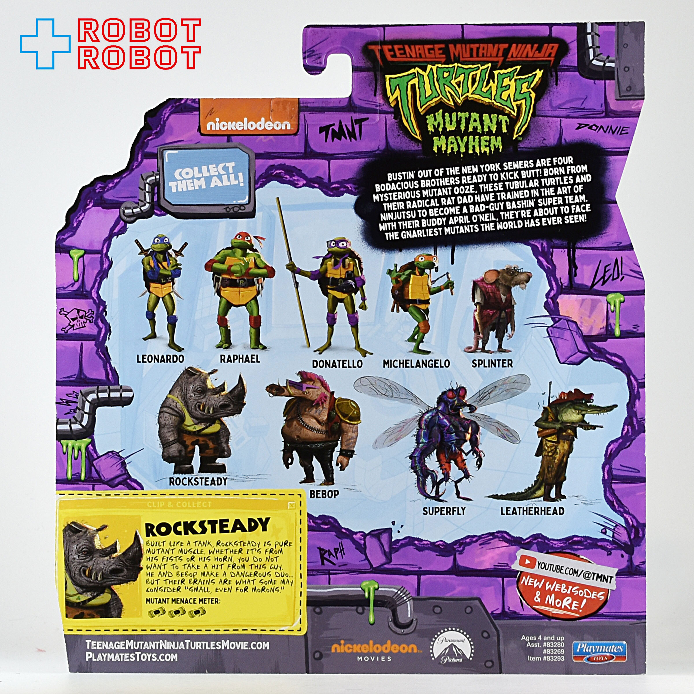 プレイメイツ タートルズ ミュータント・パニック！TMNT ロックステディ 5インチ ベーシックフィギュア 未開封 入荷写真