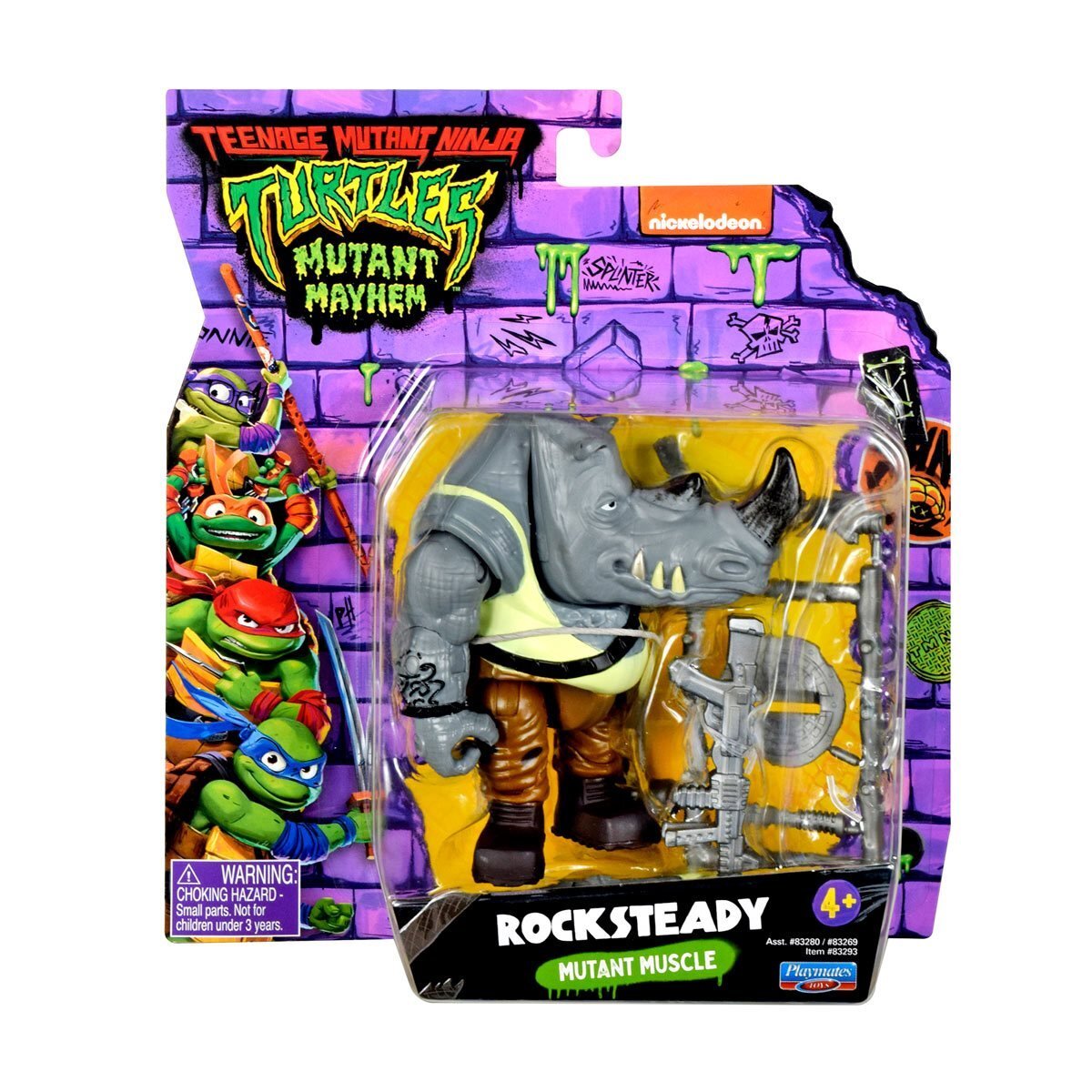 プレイメイツ タートルズ ミュータント・パニック！TMNT ロックステディ 5インチ ベーシックフィギュア 未開封 入荷写真