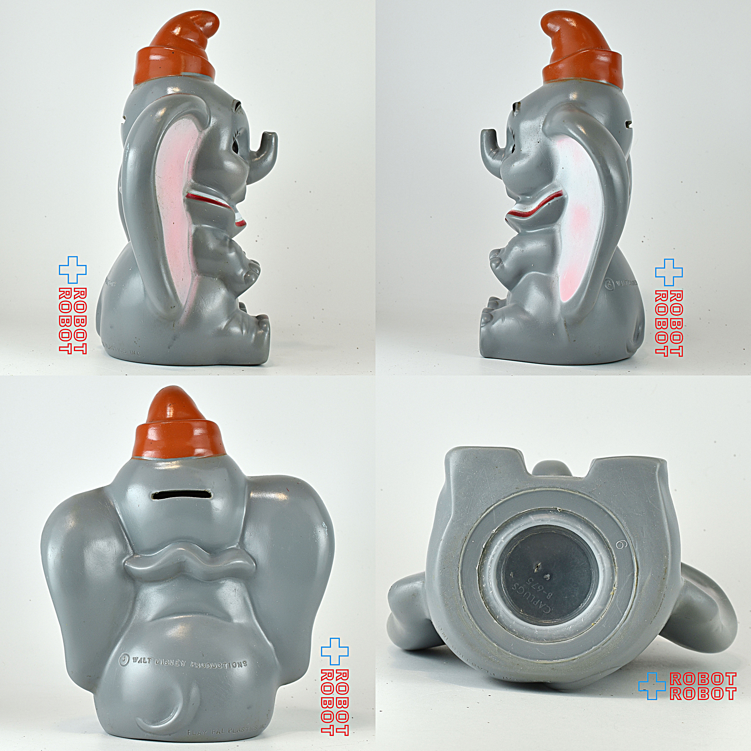 プレイパル デイズニー ダンボ スモール 赤色帽子 ソフビ貯金箱 ウォルトディズニープロダクション 入荷写真
