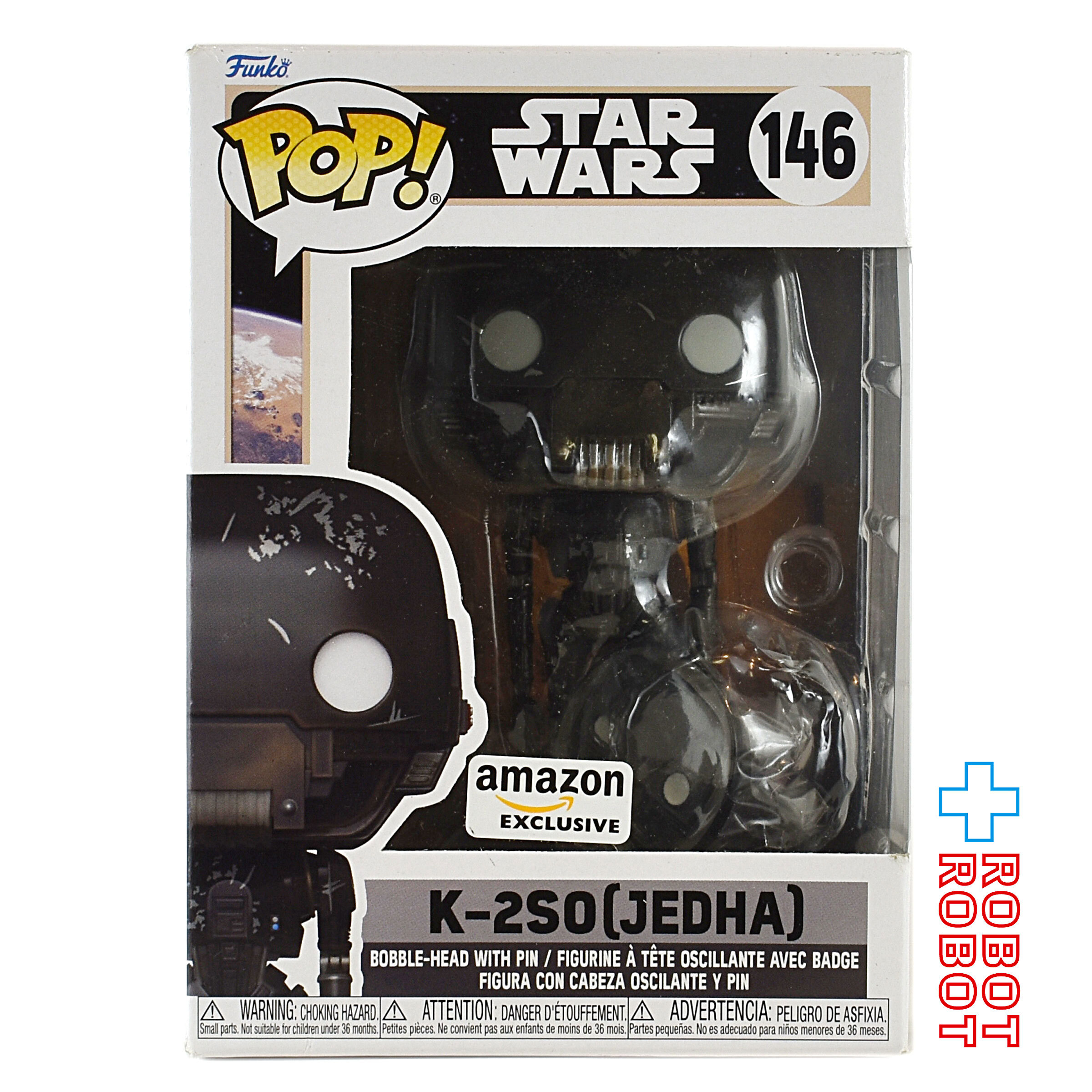 ファンコ POP! 146 スター・ウォーズ アクロス・ザ・ギャラクシー K-2SO (ジェダ) ビニールフィギュア & ピンズ アマゾン限定 箱入 入荷写真
