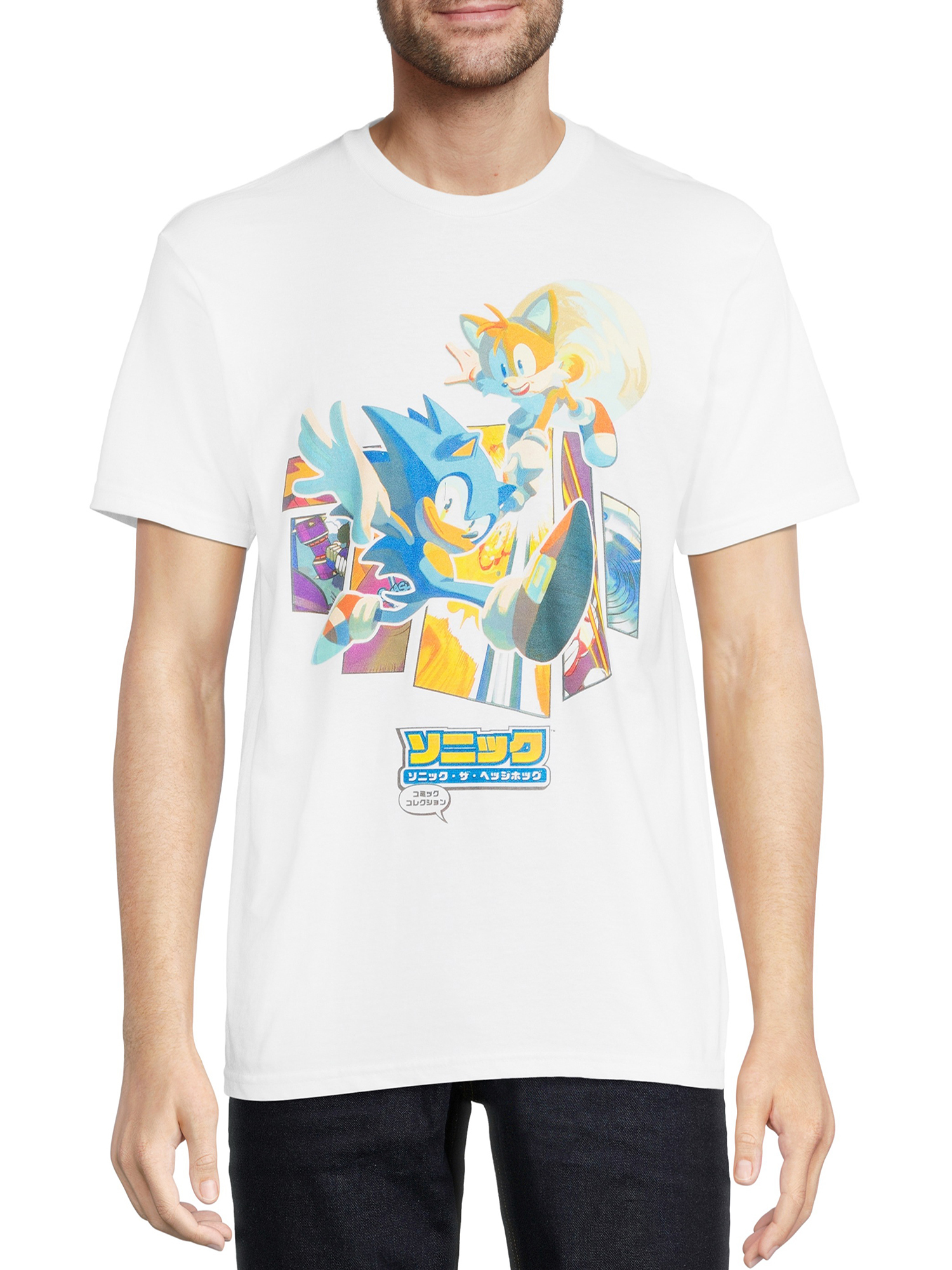 Tシャツ ソニック・ザ・ヘッジ ホッグ 白 日本語 入荷写真