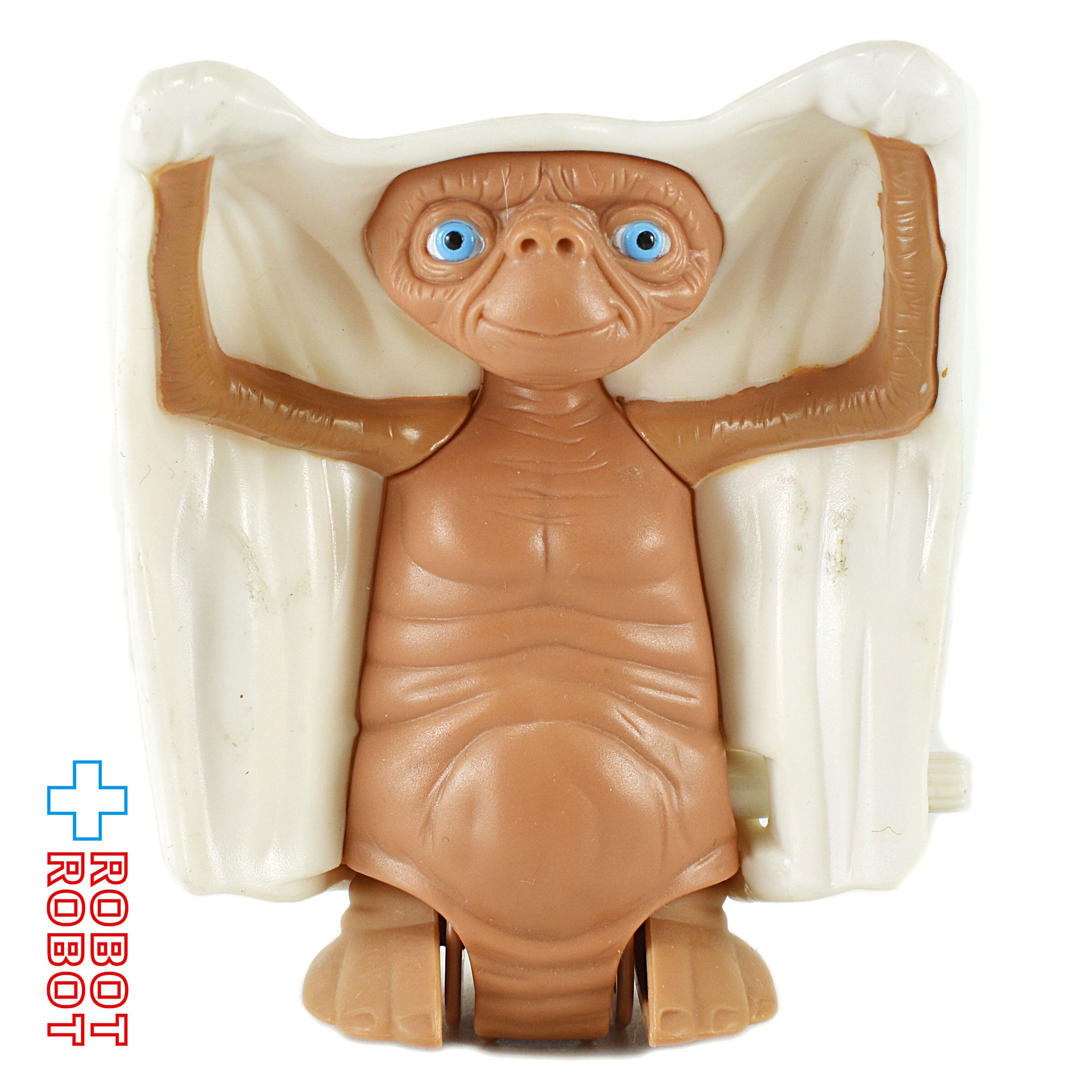 E.T. 20周年 シーツかぶり ぜんまいトコトコ フィギュア フランス クイックバーガー ミールトイ 2002 袋入未開封 入荷写真