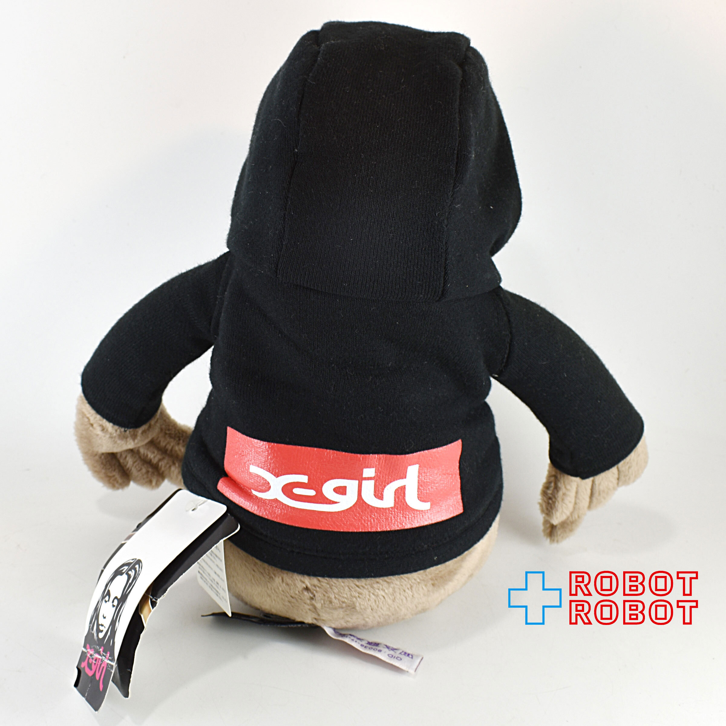 Nici X-girl エックスガール E.T. ぬいぐるみ 黒フードスウェット 25センチ 紙タグ付き 入荷写真