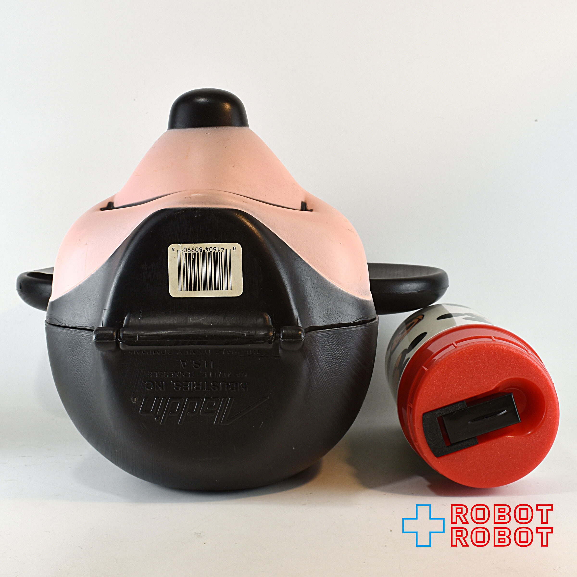 ミッキーマウス 顔のカタチのランチボックス 水筒付 右耳シール付 アラジン社 入荷写真