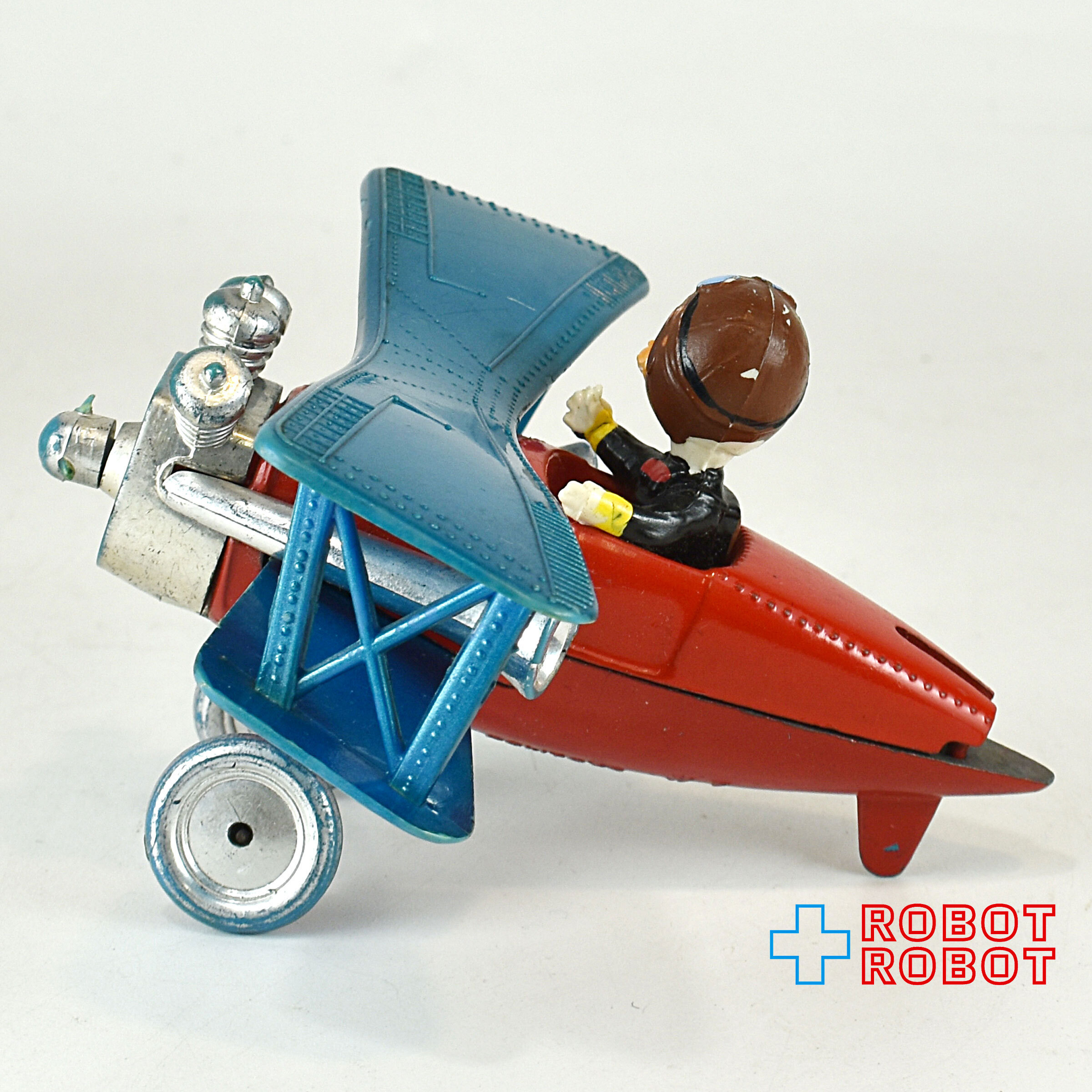ディズニー ドナルドダック 飛行機 ダイキャスト フィギュア ポリトイズ社(イタリア ) 1970's ※難有り 入荷写真
