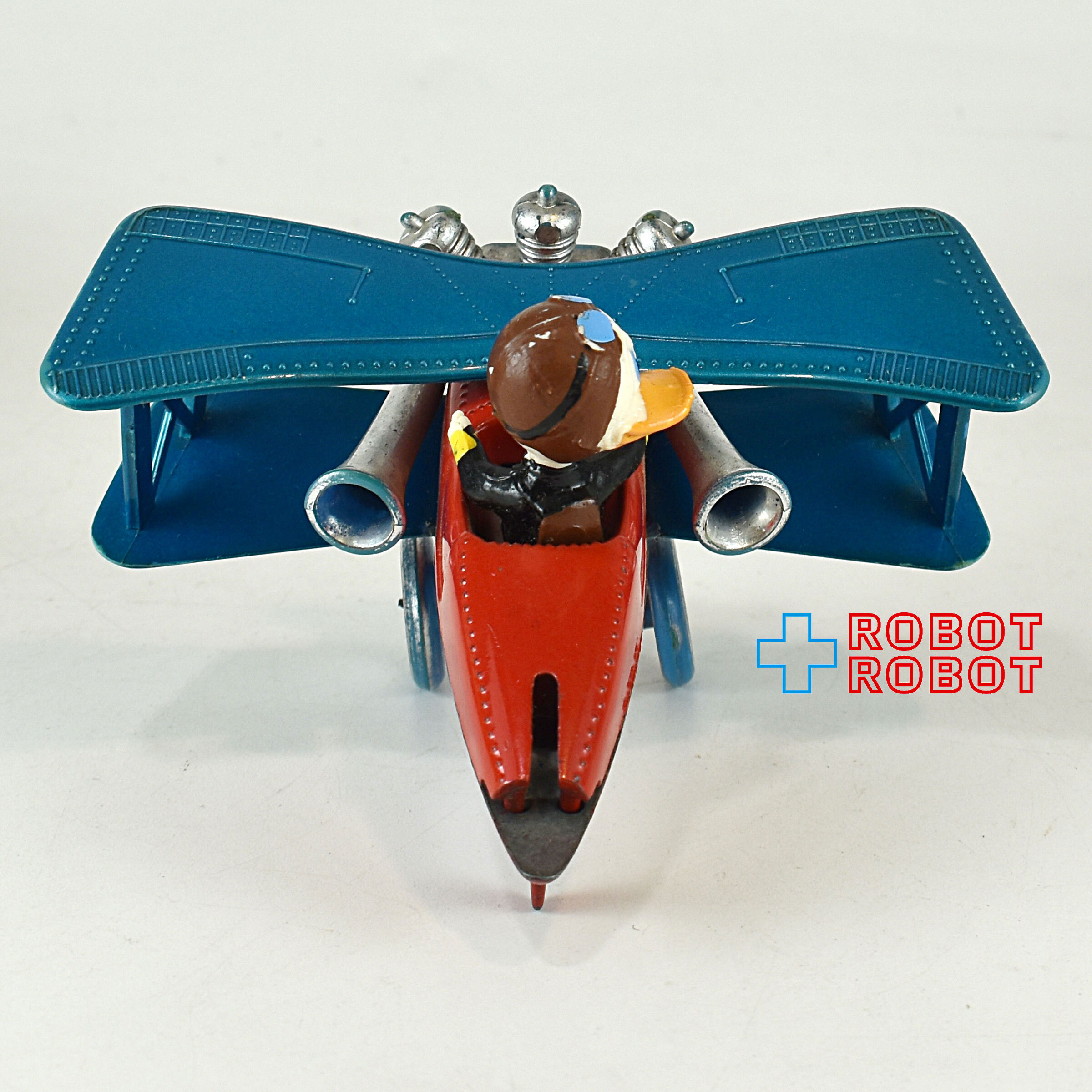 ディズニー ドナルドダック 飛行機 ダイキャスト フィギュア ポリトイズ社(イタリア ) 1970's ※難有り 入荷写真