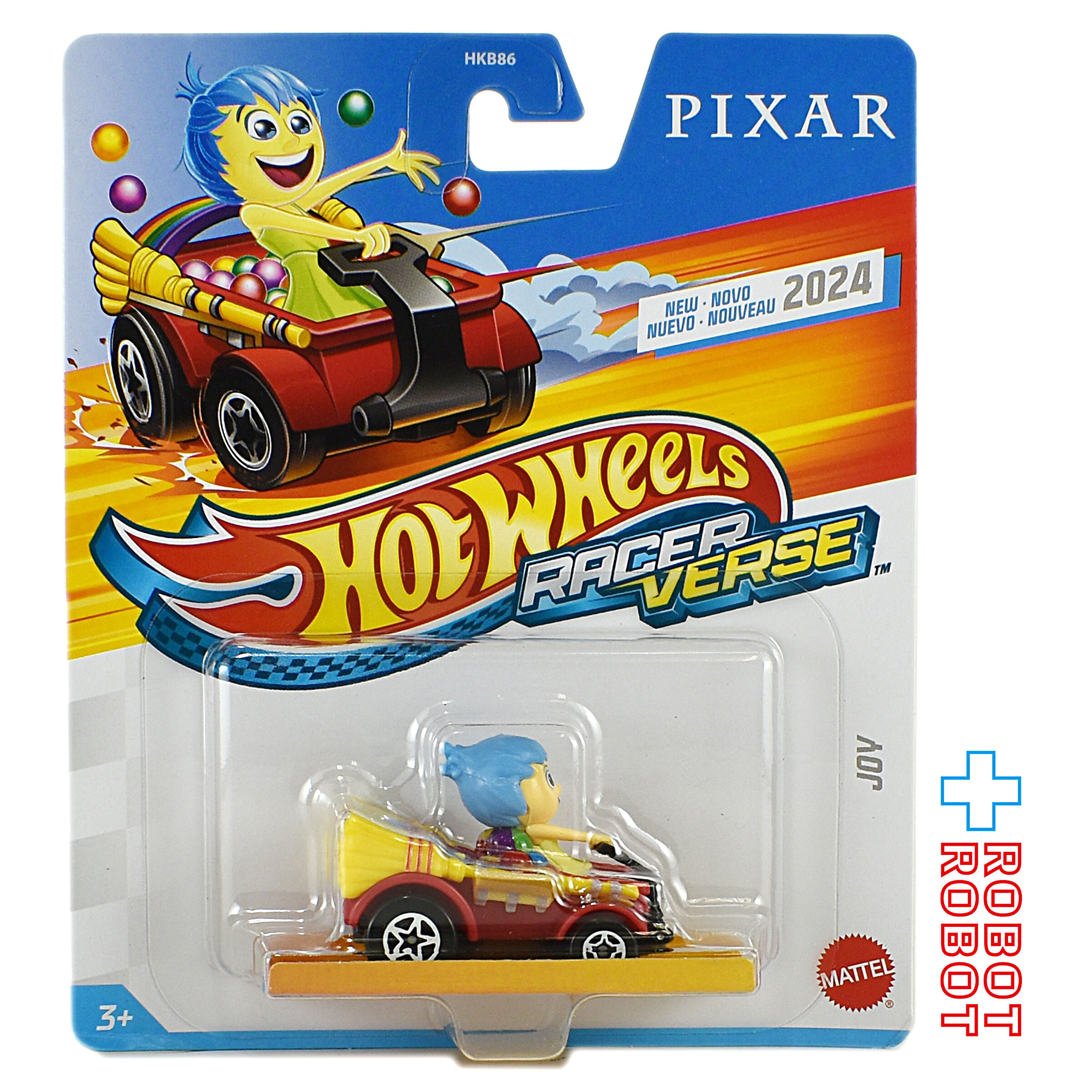 ホットウィール レーサーバース 2024 1/64 ディズニー ピクサー インサイド・ヘッド ヨロコビ ダイキャスト メタルビークル ミニカー 未開封 入荷写真