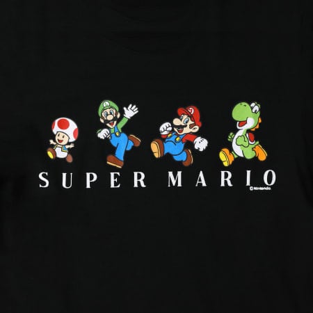 スーパーマリオ キャラクター グラフィック ブラック Tシャツ Lサイズ 入荷写真