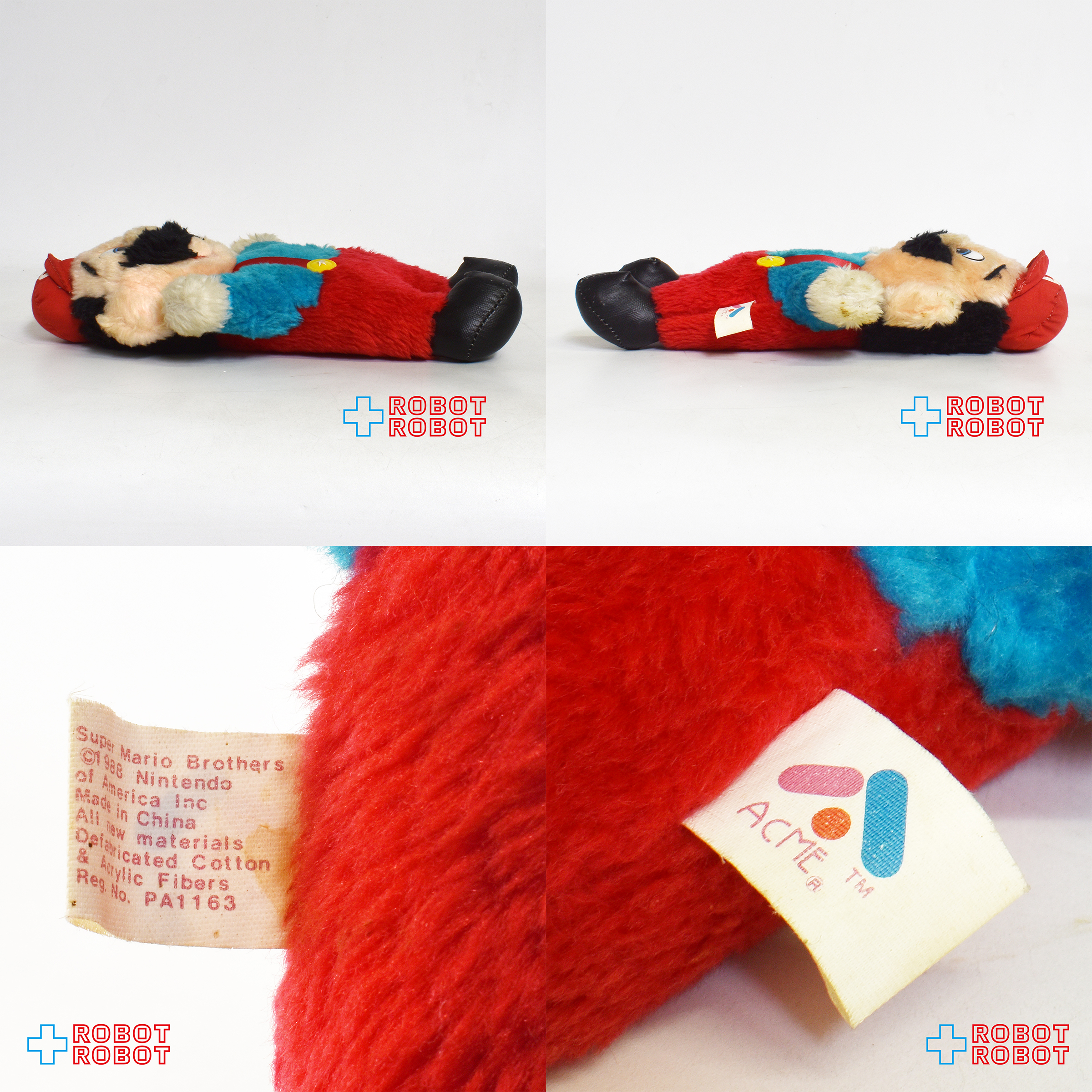 アクメ社 ニンテンドー スーパーマリオ ４つ穴ボタン 28センチ ぬいぐるみ人形 入荷写真