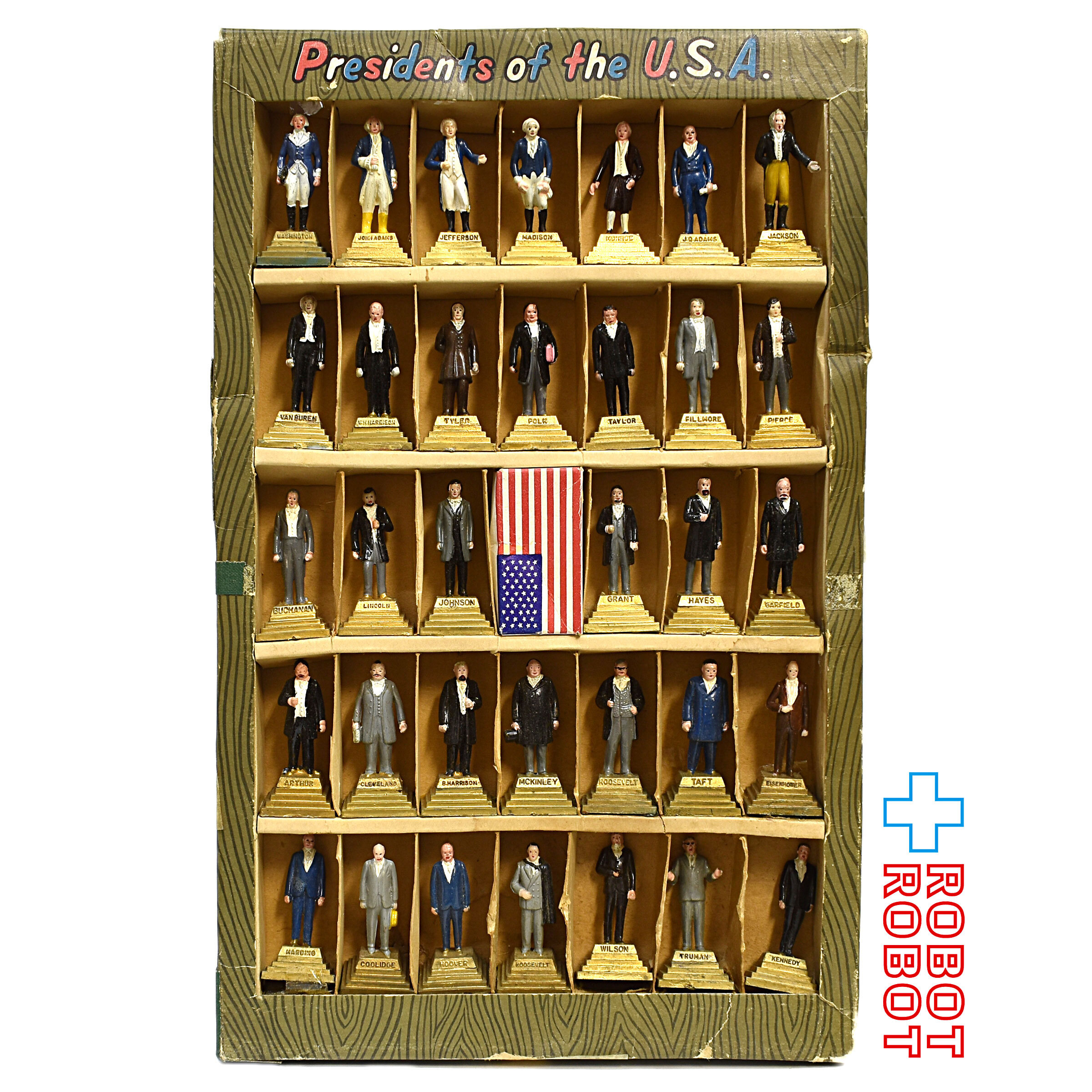 プレジデント・オブ・ザ・U.S.A. 2インチ フィギュア コンプリート セット ジャジャコ社 1963 メイドイン香港 入荷写真