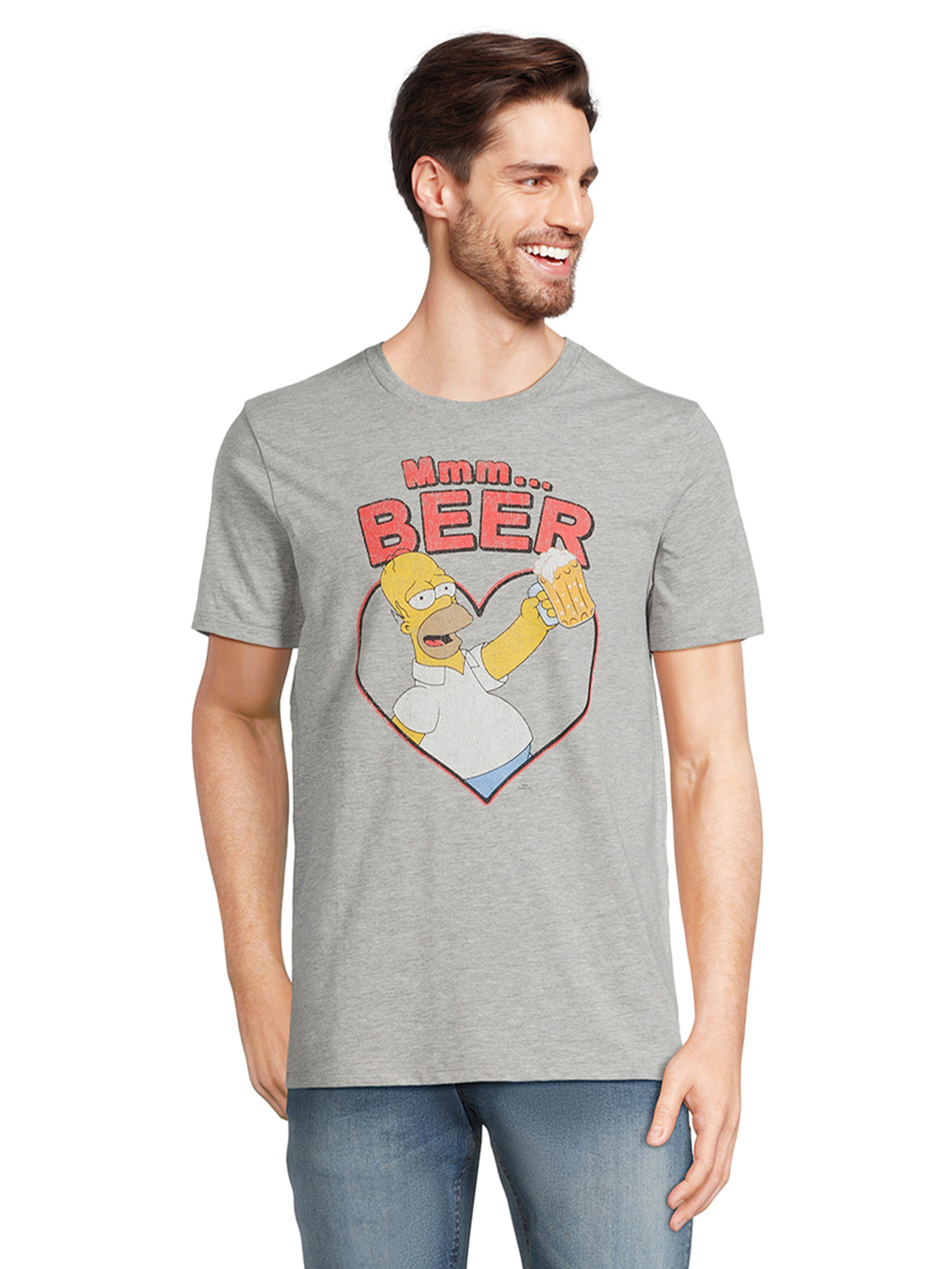 シンプソンズ ホーマー "Mmm...BEER" グラフィック Tシャツ グレー 入荷写真