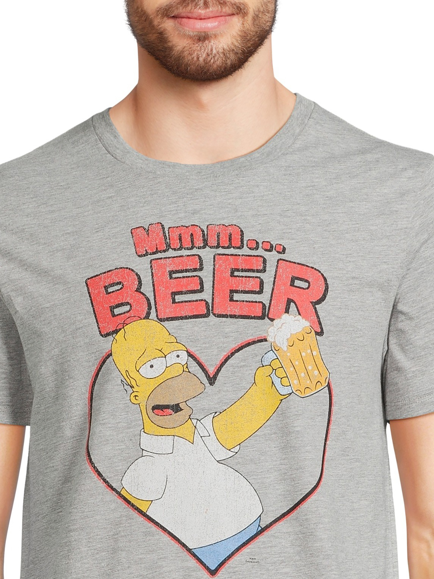 シンプソンズ ホーマー "Mmm...BEER" グラフィック Tシャツ グレー 入荷写真