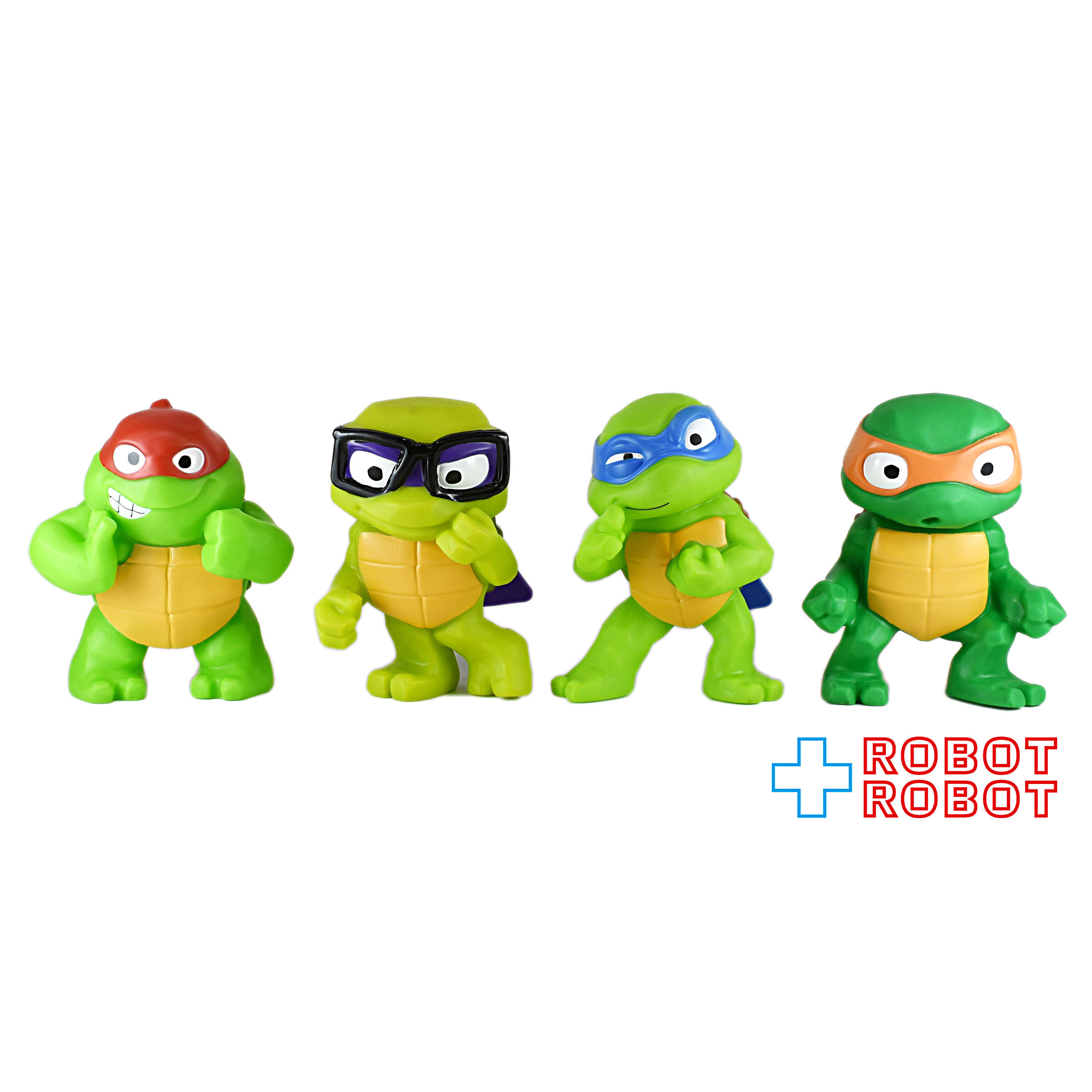 プレイメイツ タートルズ ミュータント・パニック！TMNT こどもタートル おならソフビ ４体セット 入荷写真