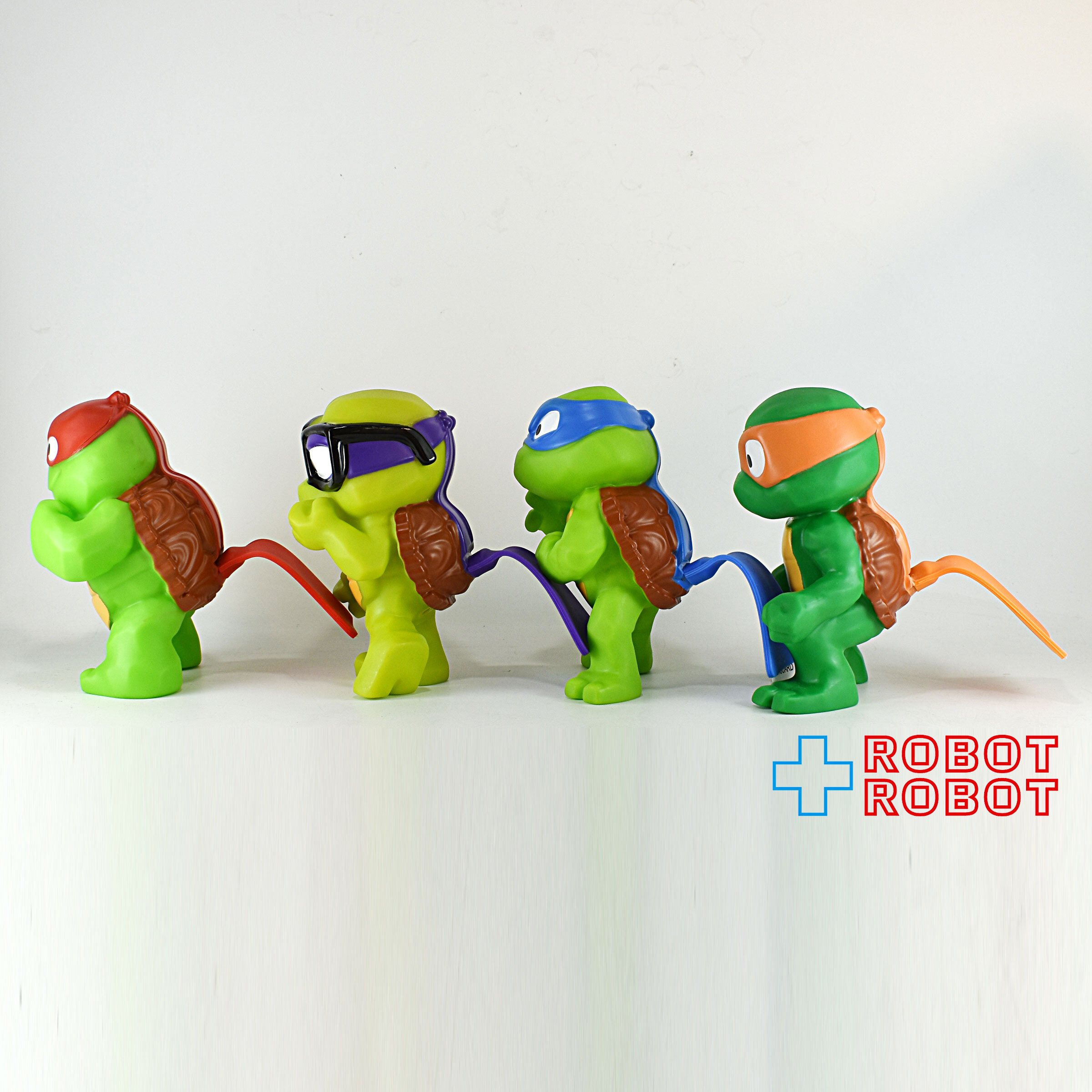 プレイメイツ タートルズ ミュータント・パニック！TMNT こどもタートル おならソフビ ４体セット 入荷写真