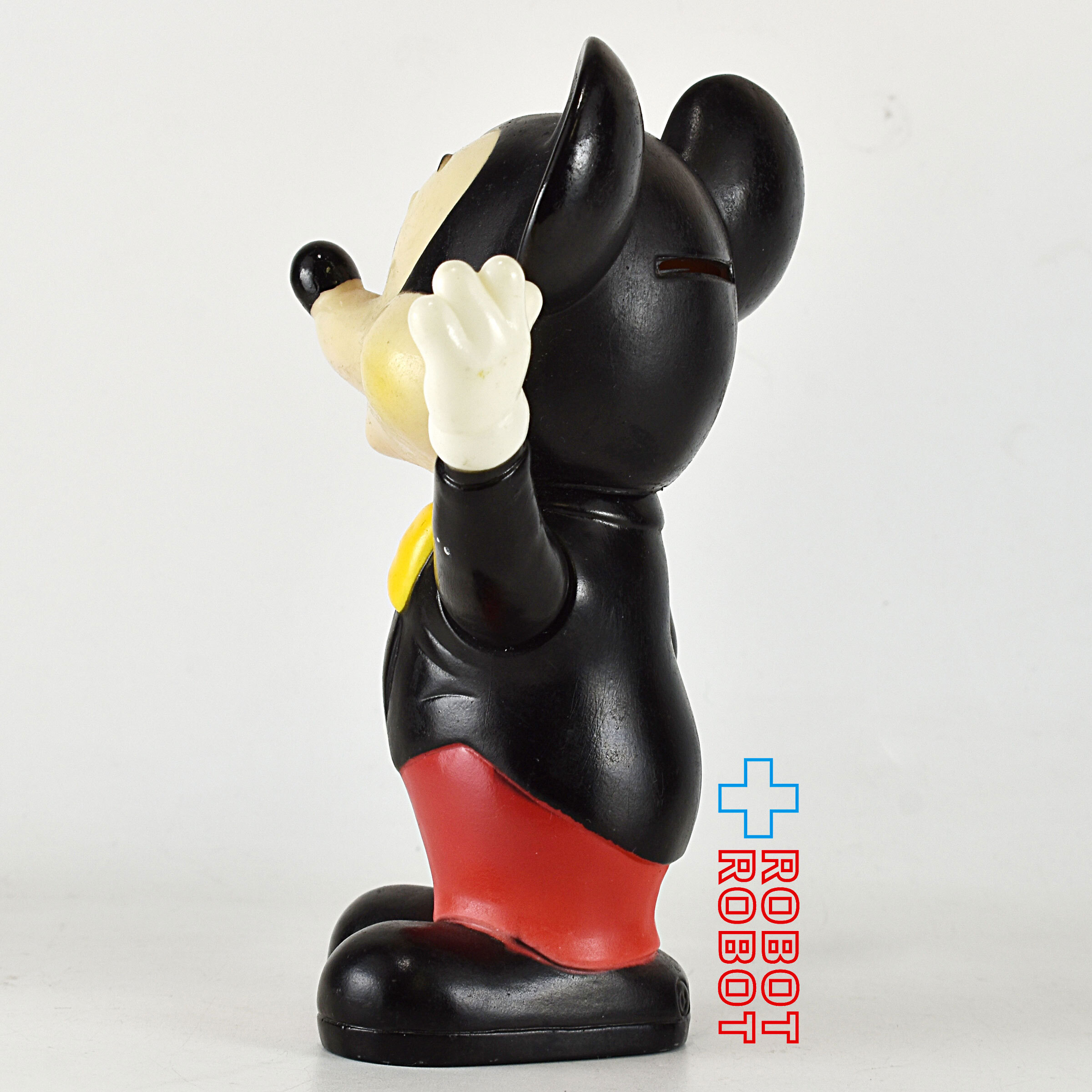 ディズニー ミッキーマウス タキシード 左手上げ ソフビ貯金箱 メイドインコリア 入荷写真