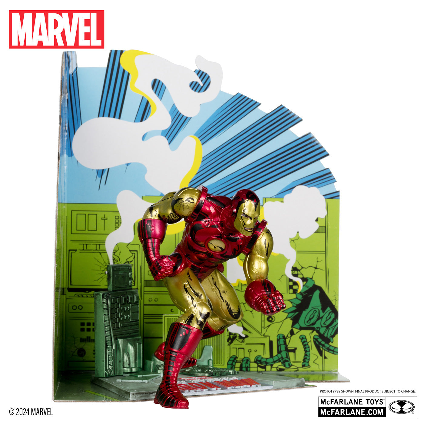 マクファーレン マーベル シーン・フィギュア #003 アイアンマン ジョン・ロミータ Jr. ジ・インビンシブル・アイアンマン Vol.1 #126 1/10 スタチューフィギュア 未開封 入荷写真