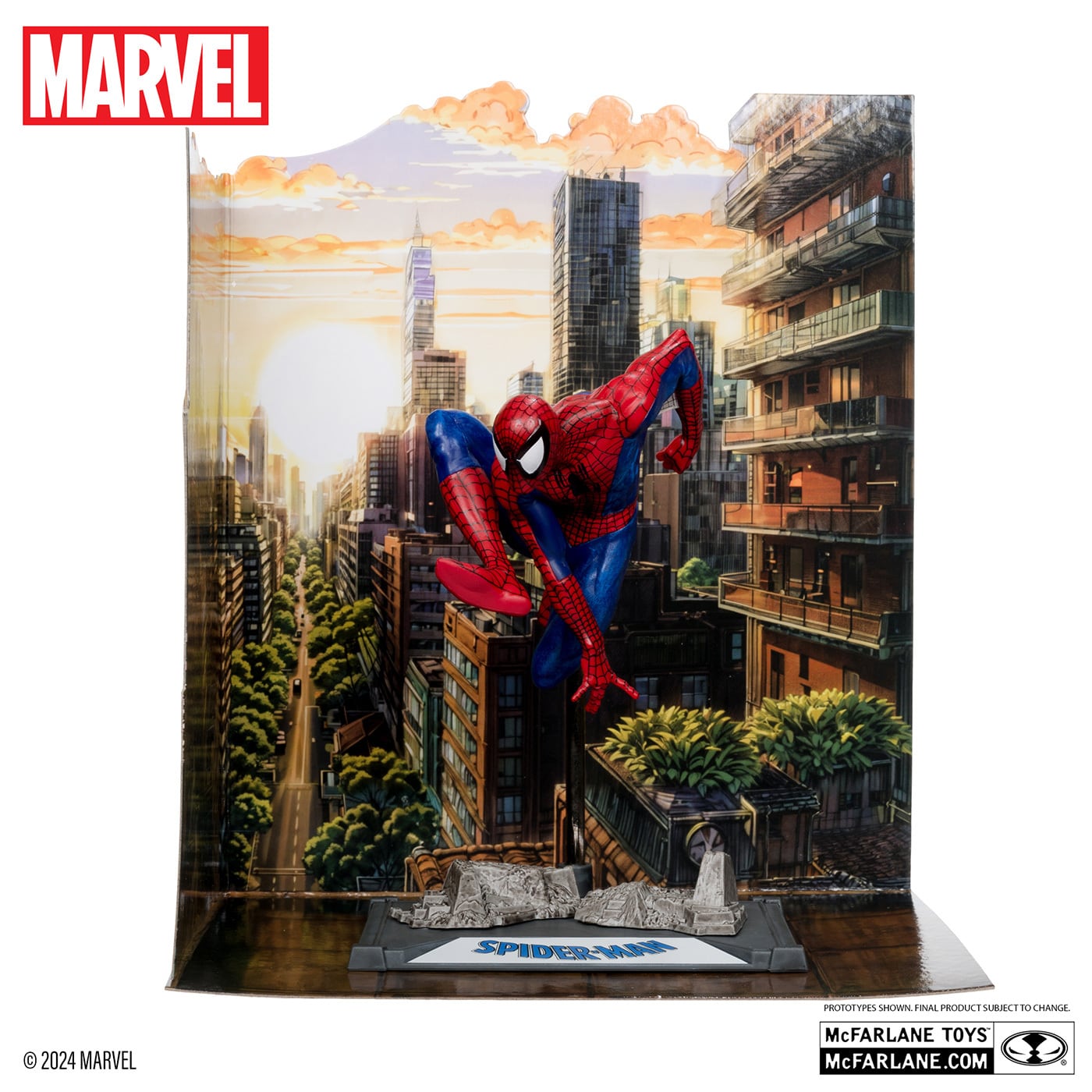 マクファーレン・トイズ マーベル シーン・フィギュア #001 スパイダーマン トッド・マクファーレン・トイズ スパイダーマン Vol.1 #6 1/10 スタチューフィギュア 未開封 入荷写真