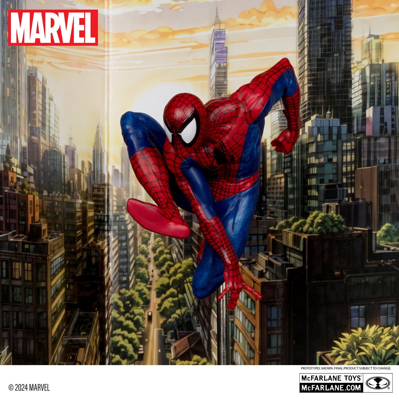 マクファーレン・トイズ マーベル シーン・フィギュア #001 スパイダーマン トッド・マクファーレン・トイズ スパイダーマン Vol.1 #6 1/10 スタチューフィギュア 未開封 入荷写真
