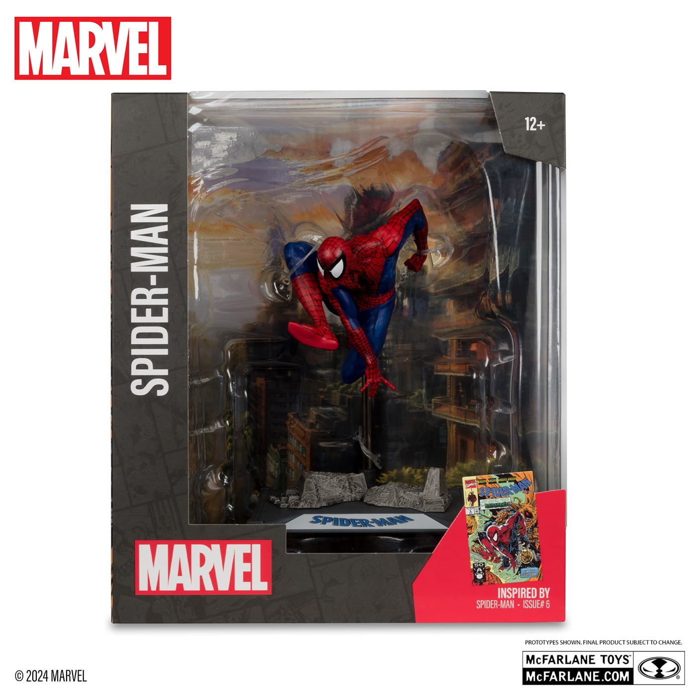 マクファーレン・トイズ マーベル シーン・フィギュア #001 スパイダーマン トッド・マクファーレン・トイズ スパイダーマン Vol.1 #6 1/10 スタチューフィギュア 未開封 入荷写真