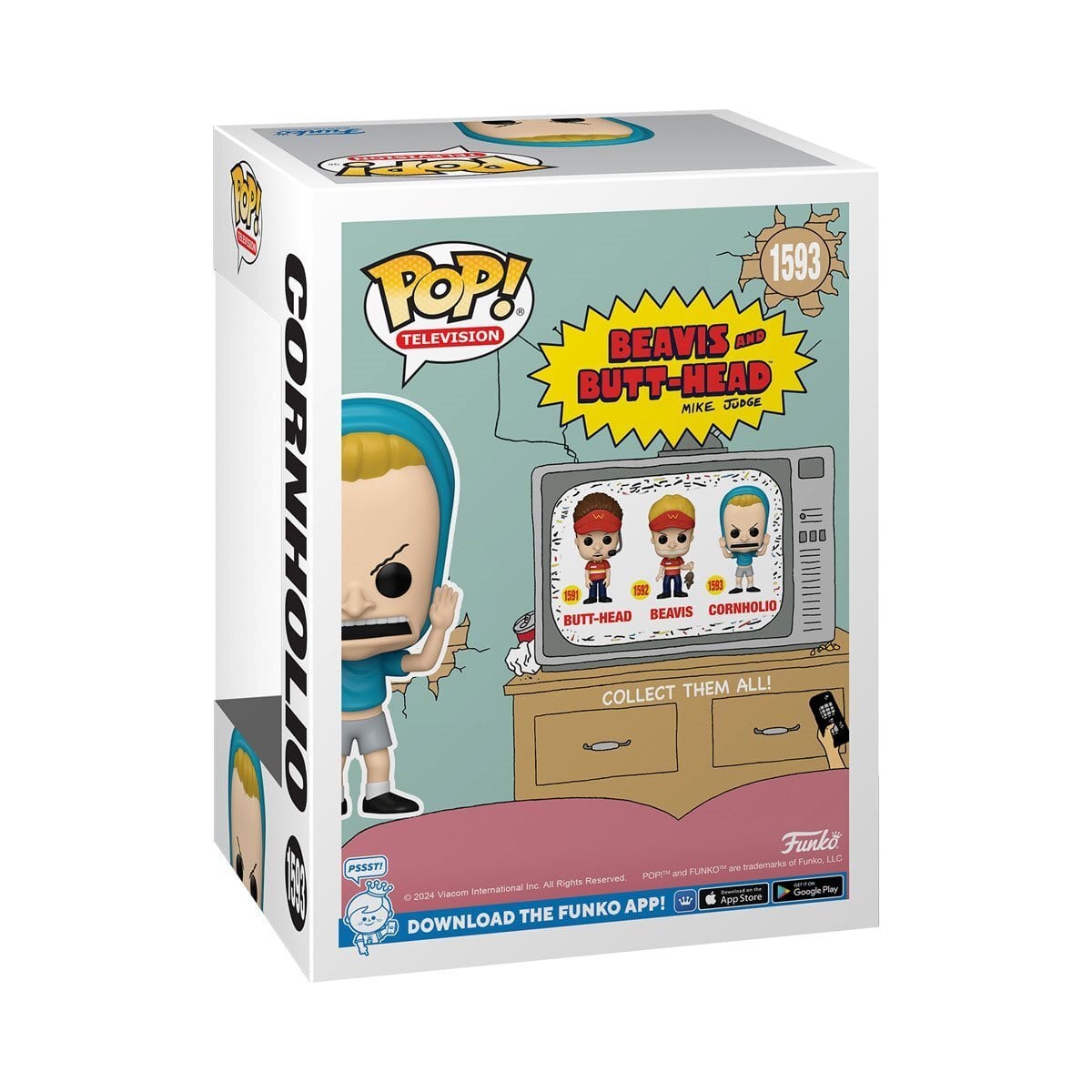 ファンコ POP! テレビジョン 1593 ビーバス & バットヘッド コーンホリオ ビニールフィギュア 箱入未開封 入荷写真