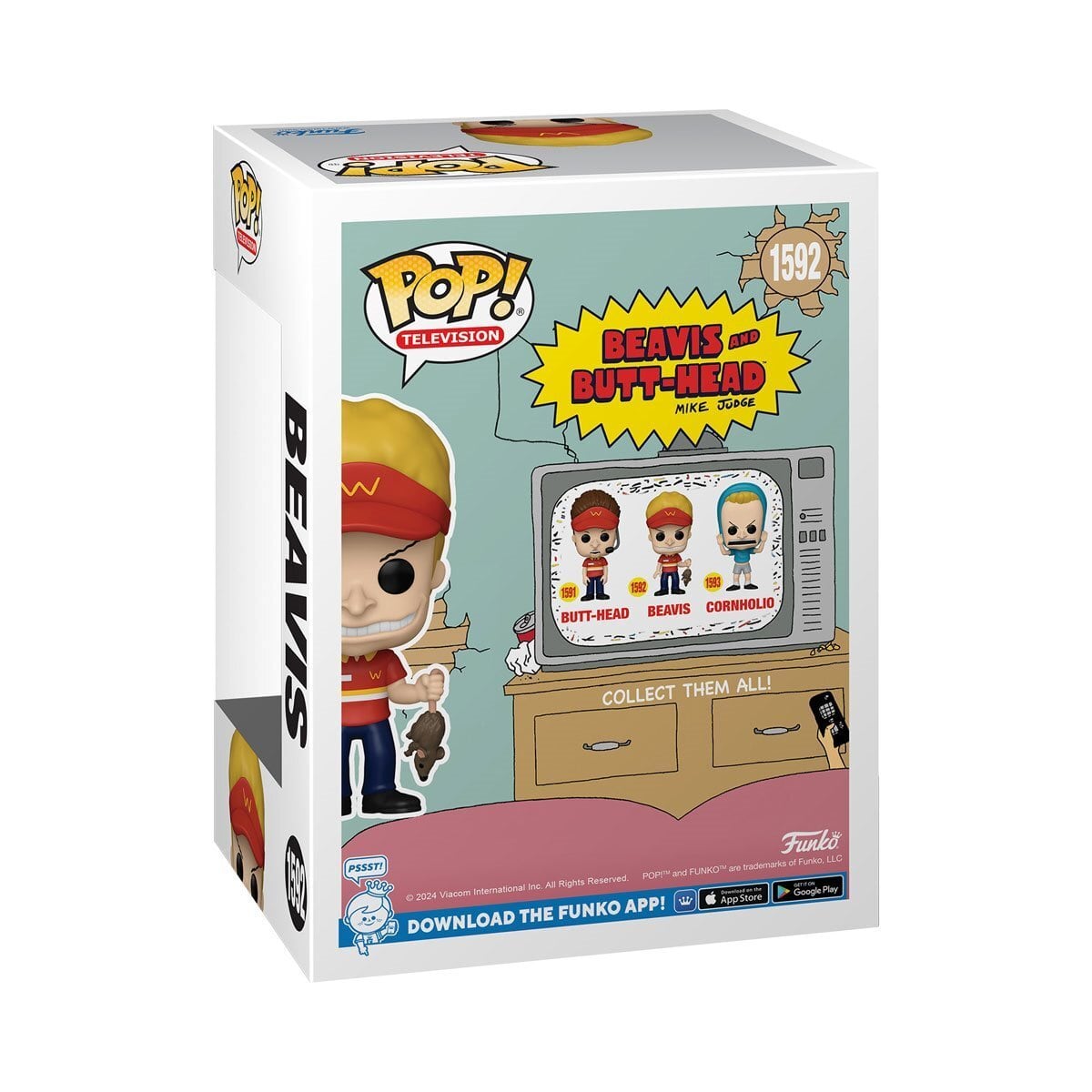 ファンコ POP! テレビジョン 1592 ビーバス & バットヘッド ビーバス ビニールフィギュア 箱入未開封 入荷写真