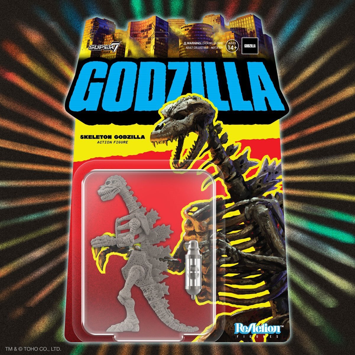 スーパー7 リ・アクション 東宝ゴジラ怪獣 スケルトン ゴジラ (グレイ) 3.75インチ アクションフィギュア 未開封 入荷写真