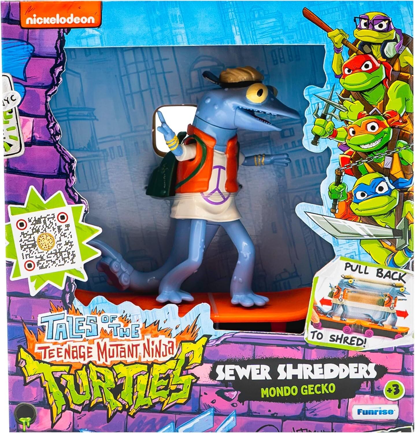 プレイメイツ タートルズ ミュータント・パニック！TMNT モンド・ゲッコー ソーヤーシュレッダーズ 5インチ アクションフィギュア 未開封
