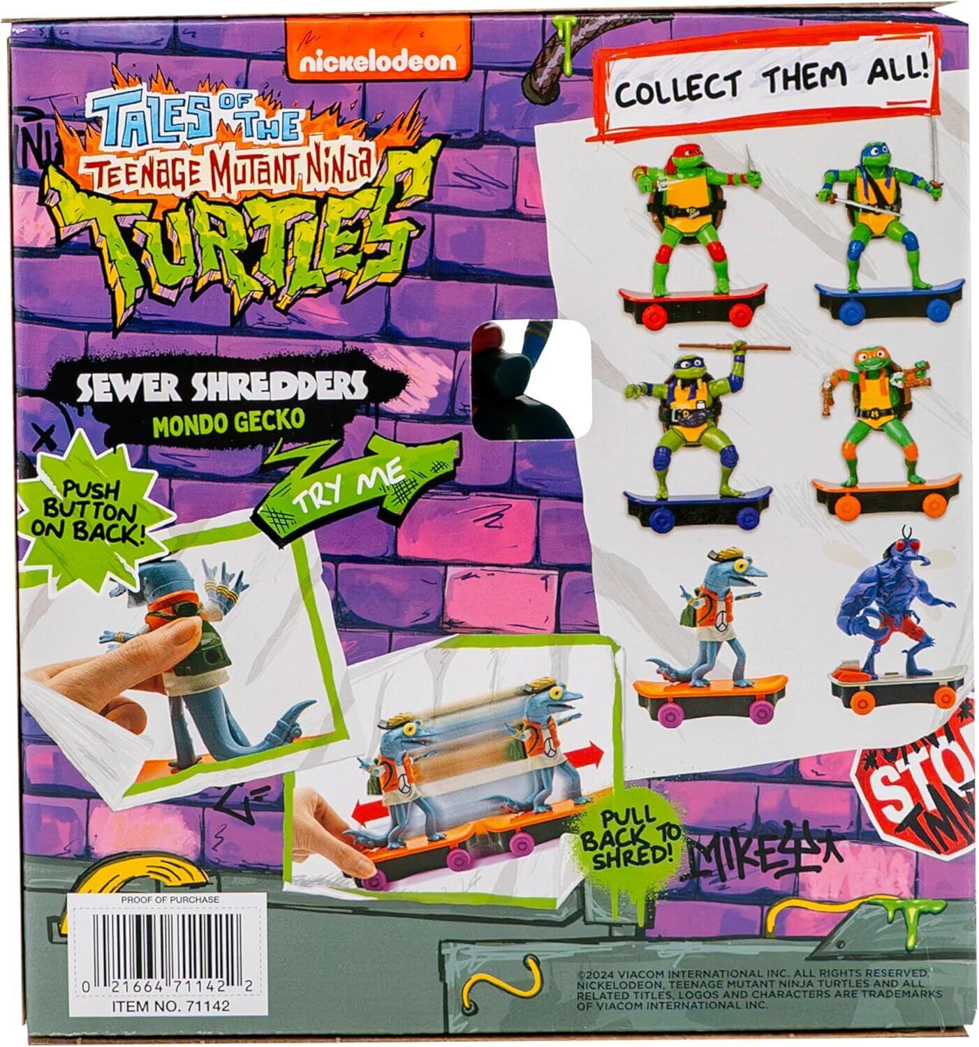 プレイメイツ タートルズ ミュータント・パニック！TMNT モンド・ゲッコー ソーヤーシュレッダーズ 5インチ アクションフィギュア 未開封