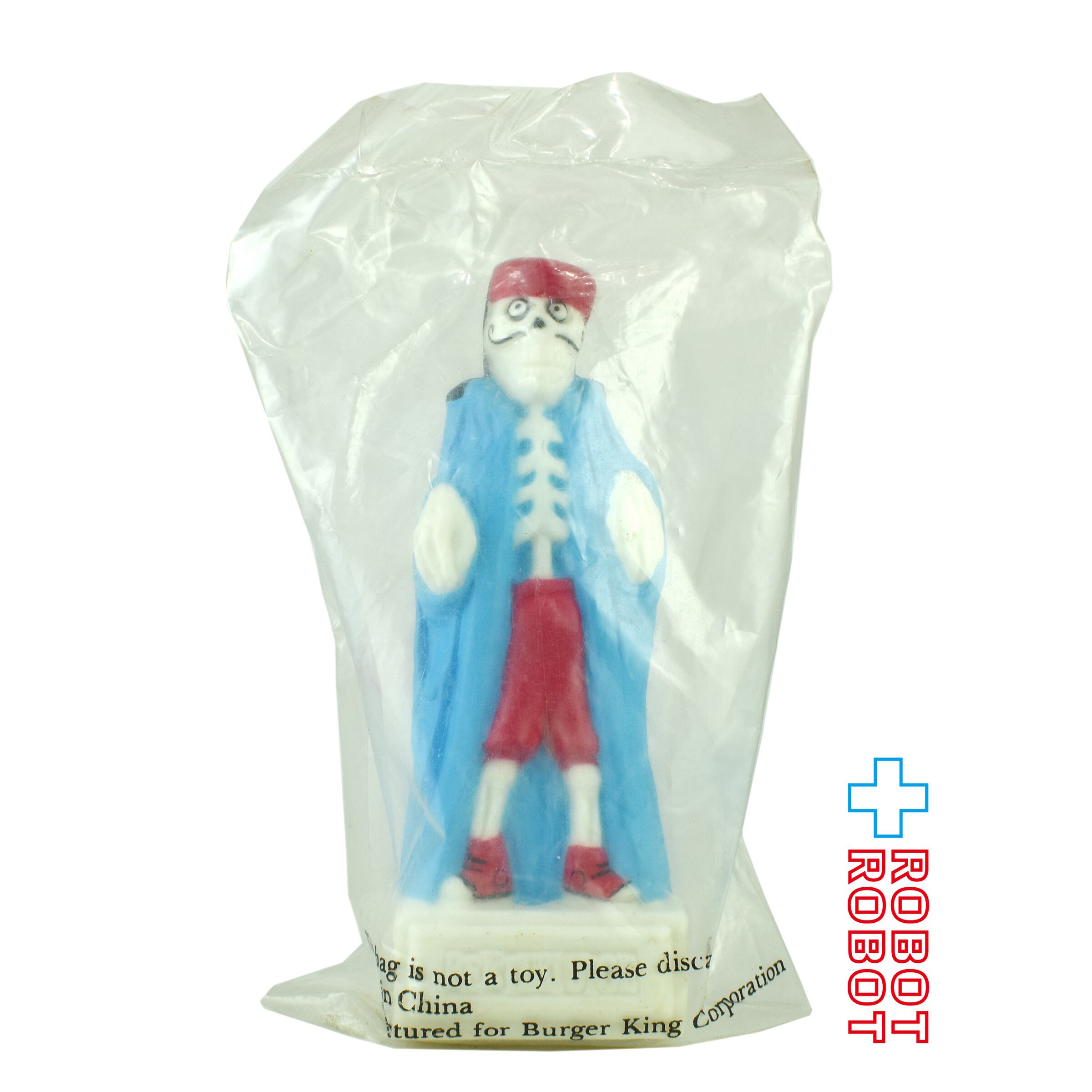バーガーキング ビートルジュース 水色 キッズミールトイ ミニソフビフィギュア 1989 袋入未開封 入荷写真