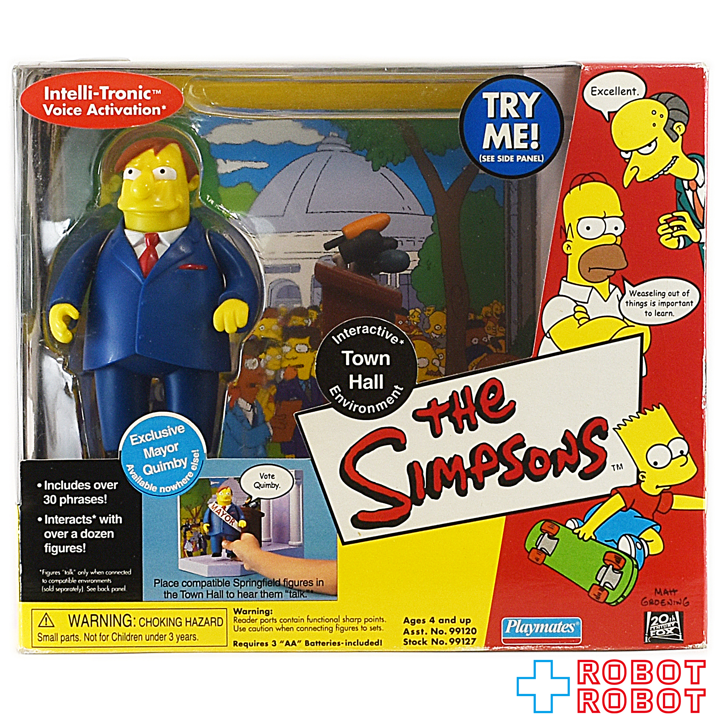 プレイメイツ シンプソンズ タウンホールw/クインビー市長 インタラクティブ エンバイロメント プレイセット 開封箱入 入荷写真