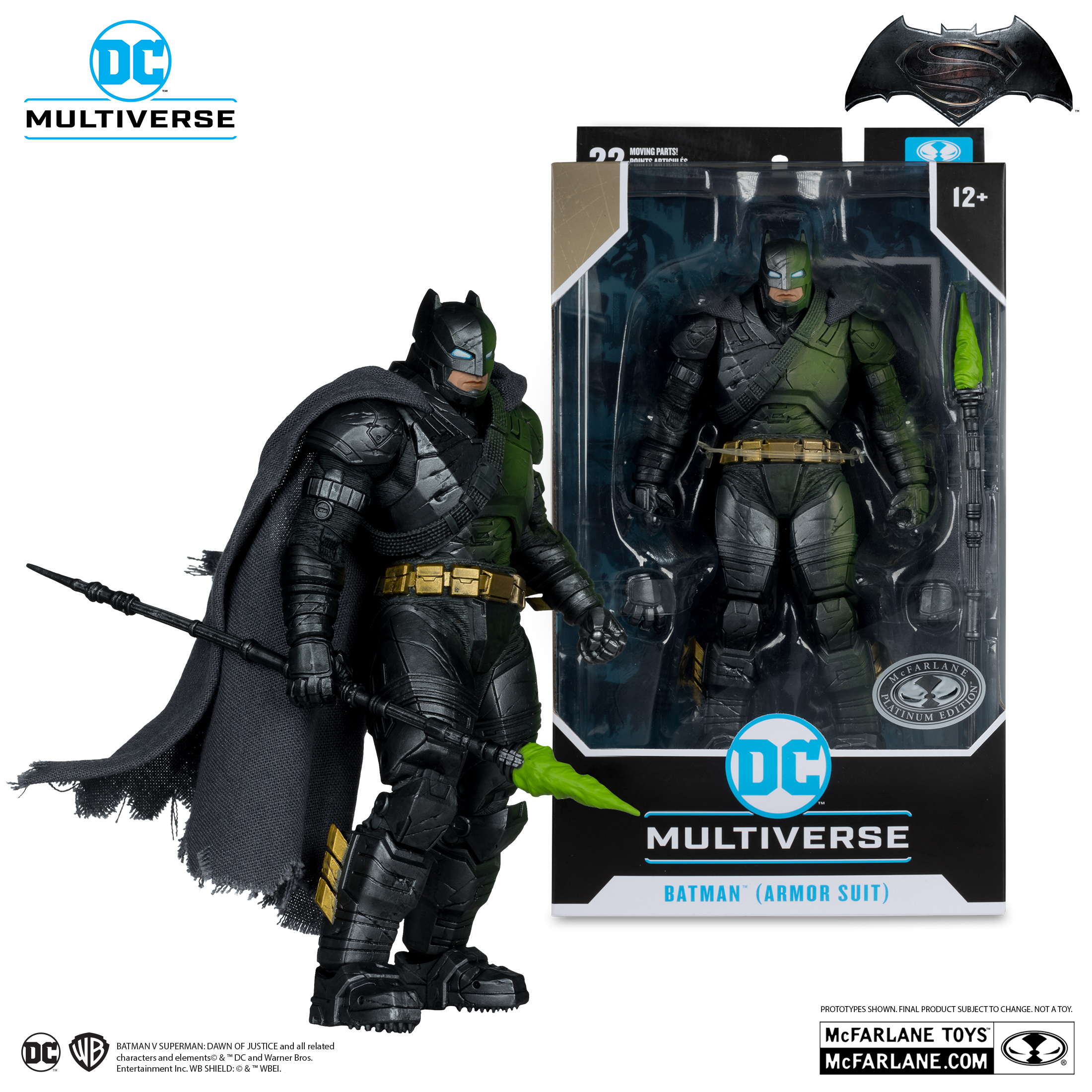 マクファーレン・トイズ DCマルチバース バットマン vs スーパーマン ジャスティスの誕生 アーマード・バットマン プラチナム・エディション 7インチ アクションフィギュア 未開封 入荷写真