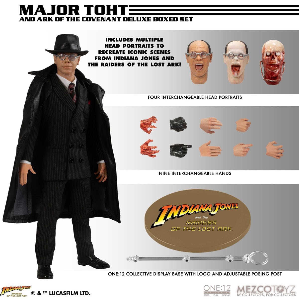 メズコ ワン12コレクティブ 1/12 インディ・ジョーンズ レイダース 失われたアーク 《聖櫃》アーノルド・トート with 聖櫃 ボックスセット アクションフィギュア 未開封 入荷写真