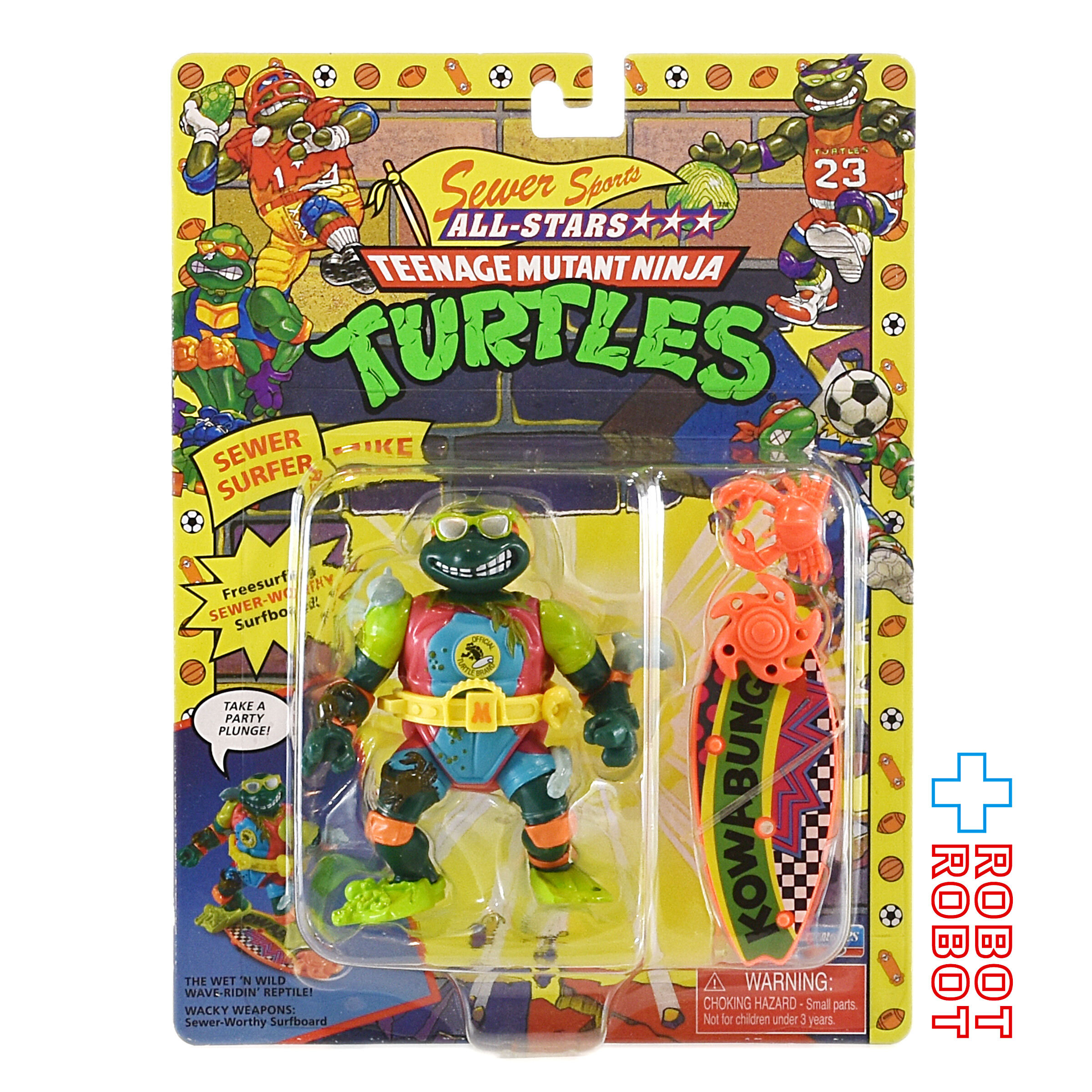 プレイメイツ タートルズ TMNT オリジナル・クラシック ソーヤー・スポーツ サーフィン ミケランジェロ 4インチ ベーシックフィギュア 未開封 入荷写真