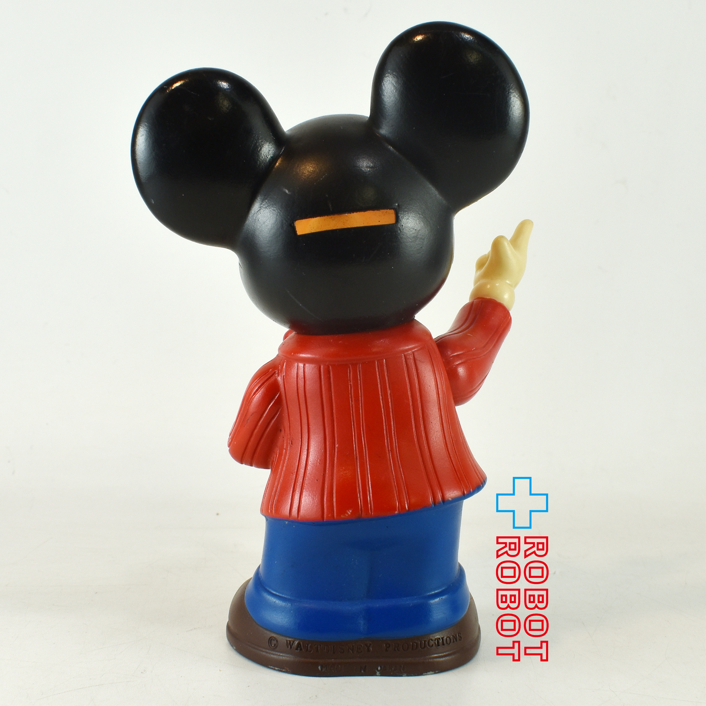 ウォルトディズニープロダクション ミッキーマウス ソフビ貯金箱 バンク メイドインジャパン 入荷写真