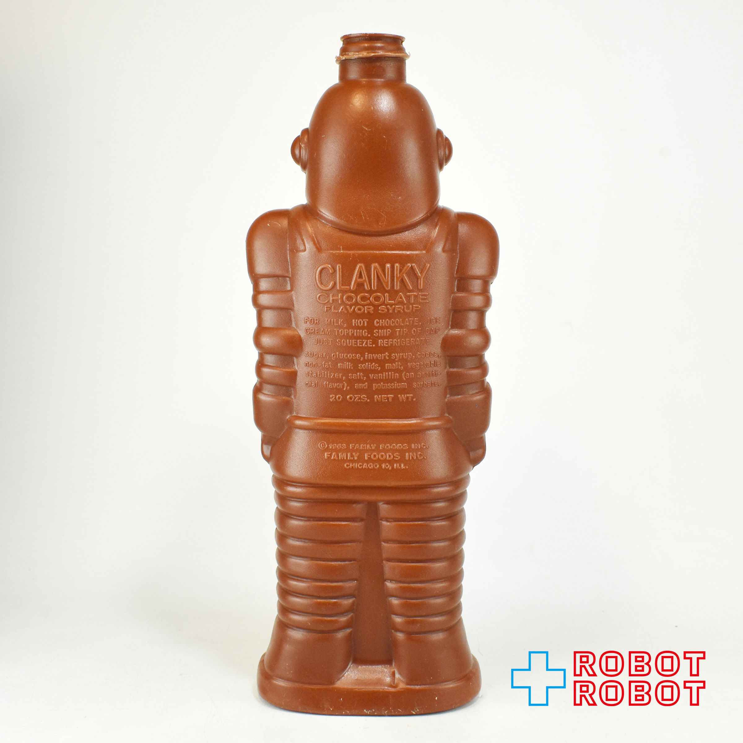 クランキー・チョコレート・フレーバー・シロップ ロボットの形のボトル ※難有り 企業物 入荷写真