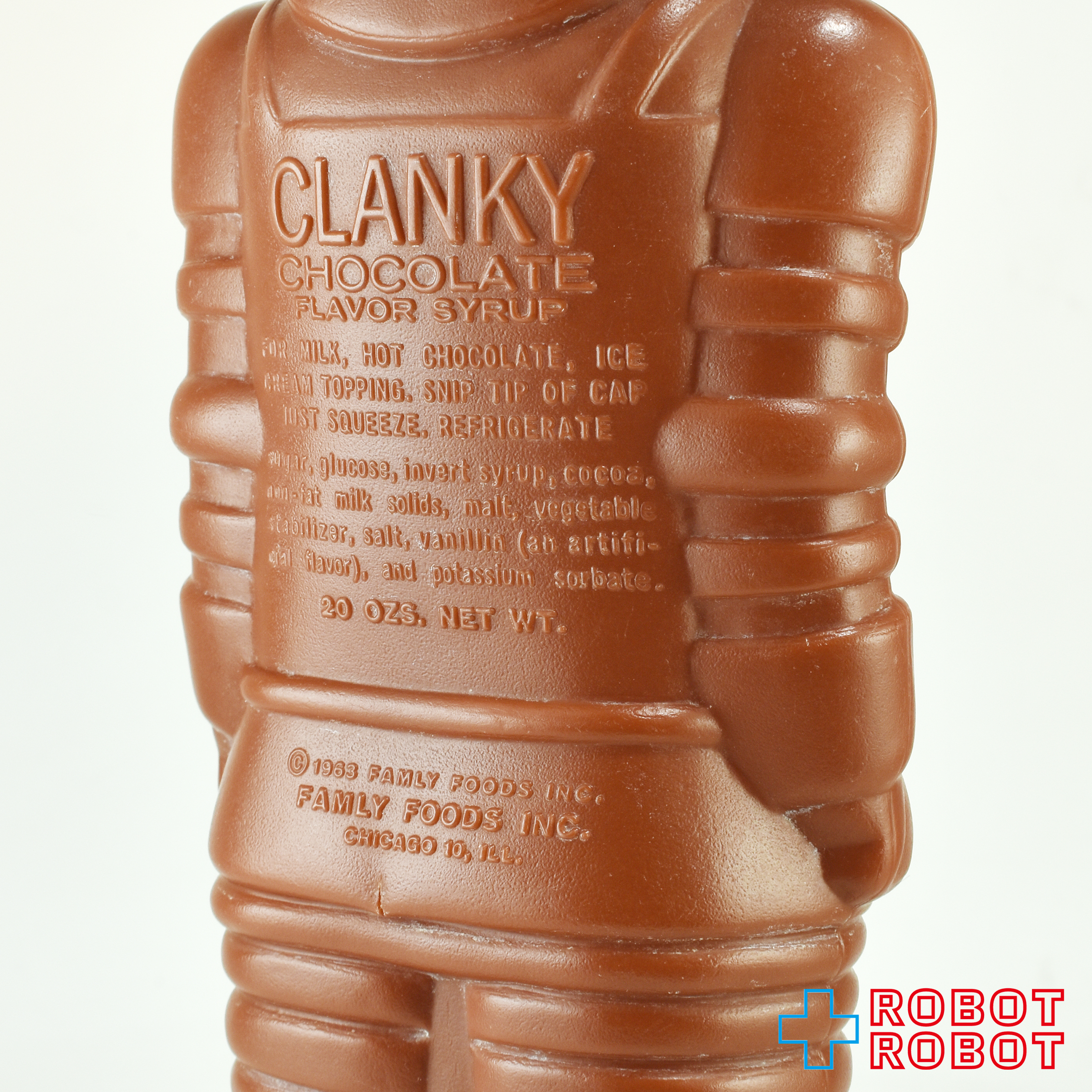 クランキー・チョコレート・フレーバー・シロップ ロボットの形のボトル ※難有り 企業物 入荷写真