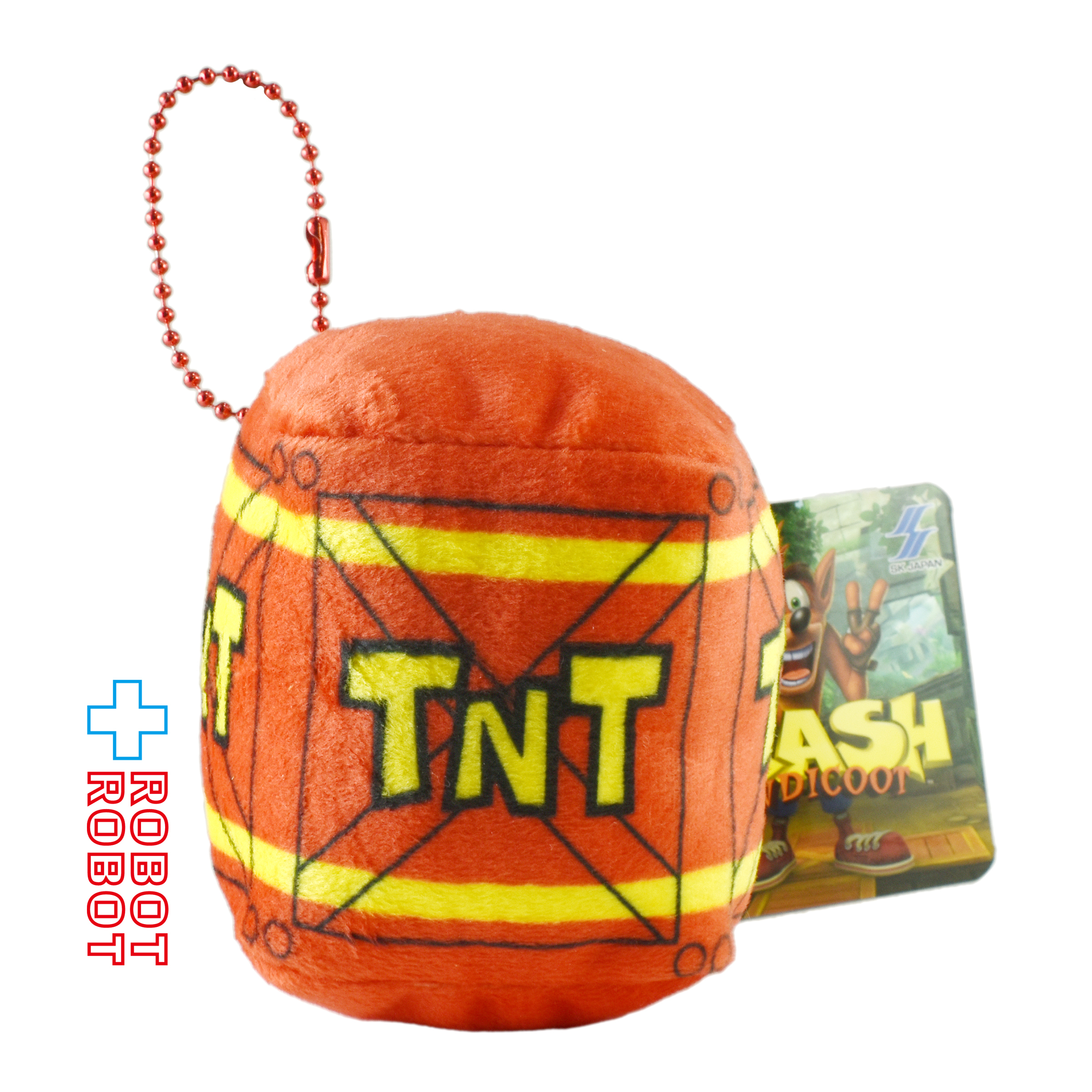 エスケイジャパン クラッシュ・バンディクー マスコット TNTばくだん箱 ぬいぐるみ 紙タグ付 入荷写真